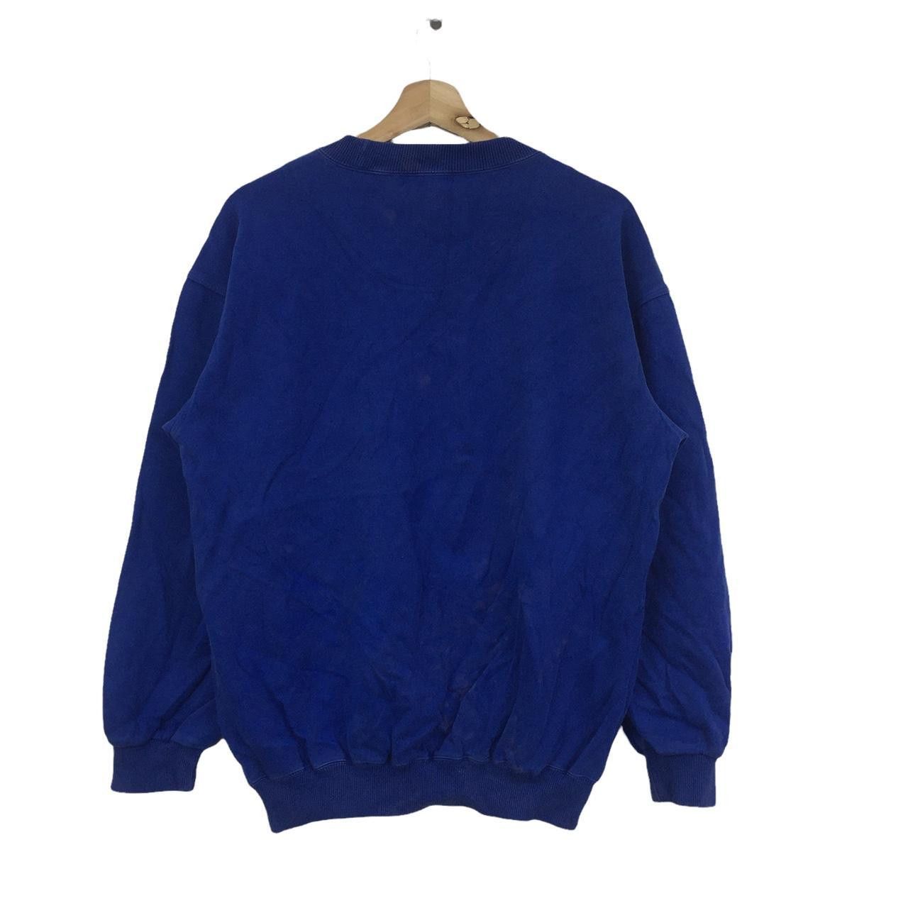 Vintage Vtg 90’ BASIC POINT SPIRITUAL Embroidery Blue Sweatshirt Size US L / EU 52-54 / 3 - 4 Thumbnail