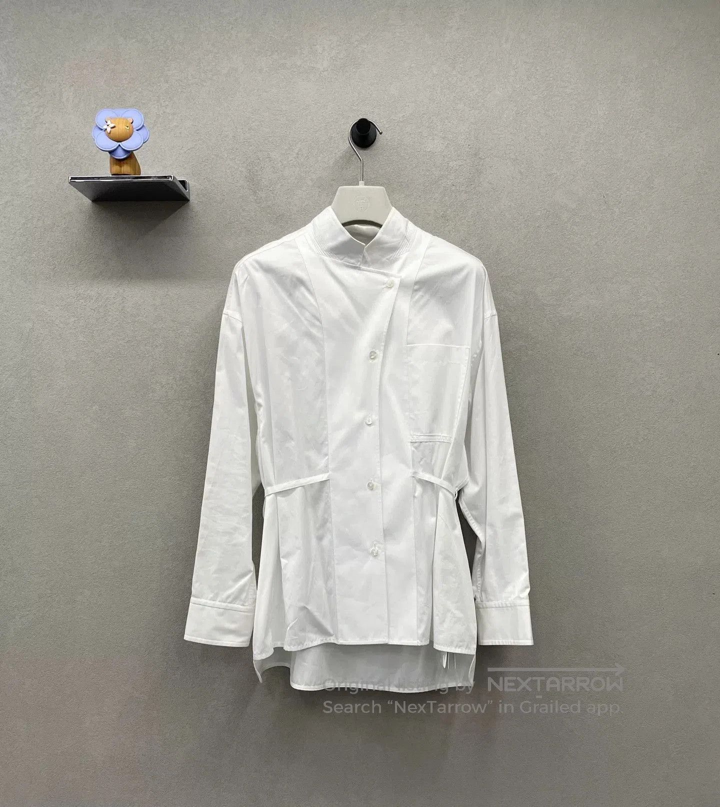Hermes Hermes White Stand Collar Shirt. Size US S / EU 44-46 / 1 - 2 Thumbnail