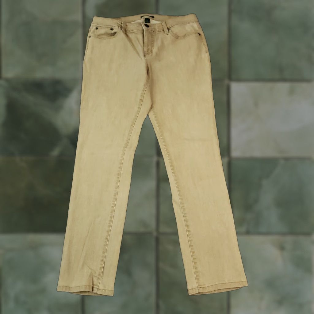 Polo Ralph Lauren Polo Ralph Lauren Womens Mid Rise Skinny Jeans Brown Stretch Size 10 (30x28) Size 32" / US 10 / IT 46 - 1 Thumbnail
