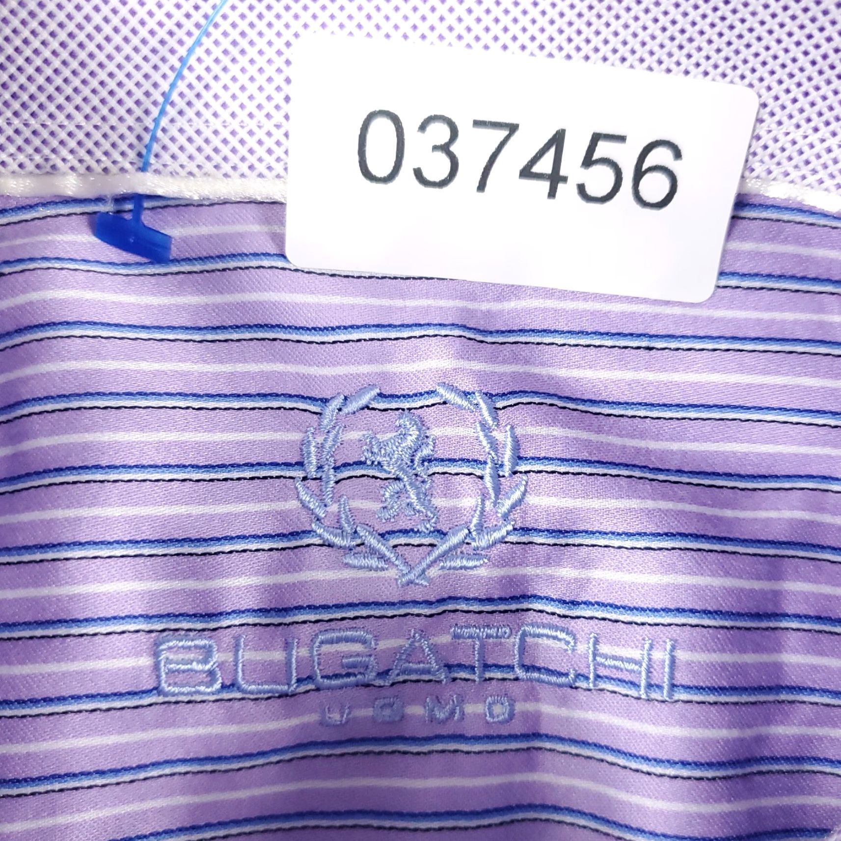 BUGATCHI Bugatchi Uomo Shirt Men's Medium Purple Striped Button-Up Long Sleeve Casual Workwear Size US M / EU 48-50 / 2 - 8 Thumbnail