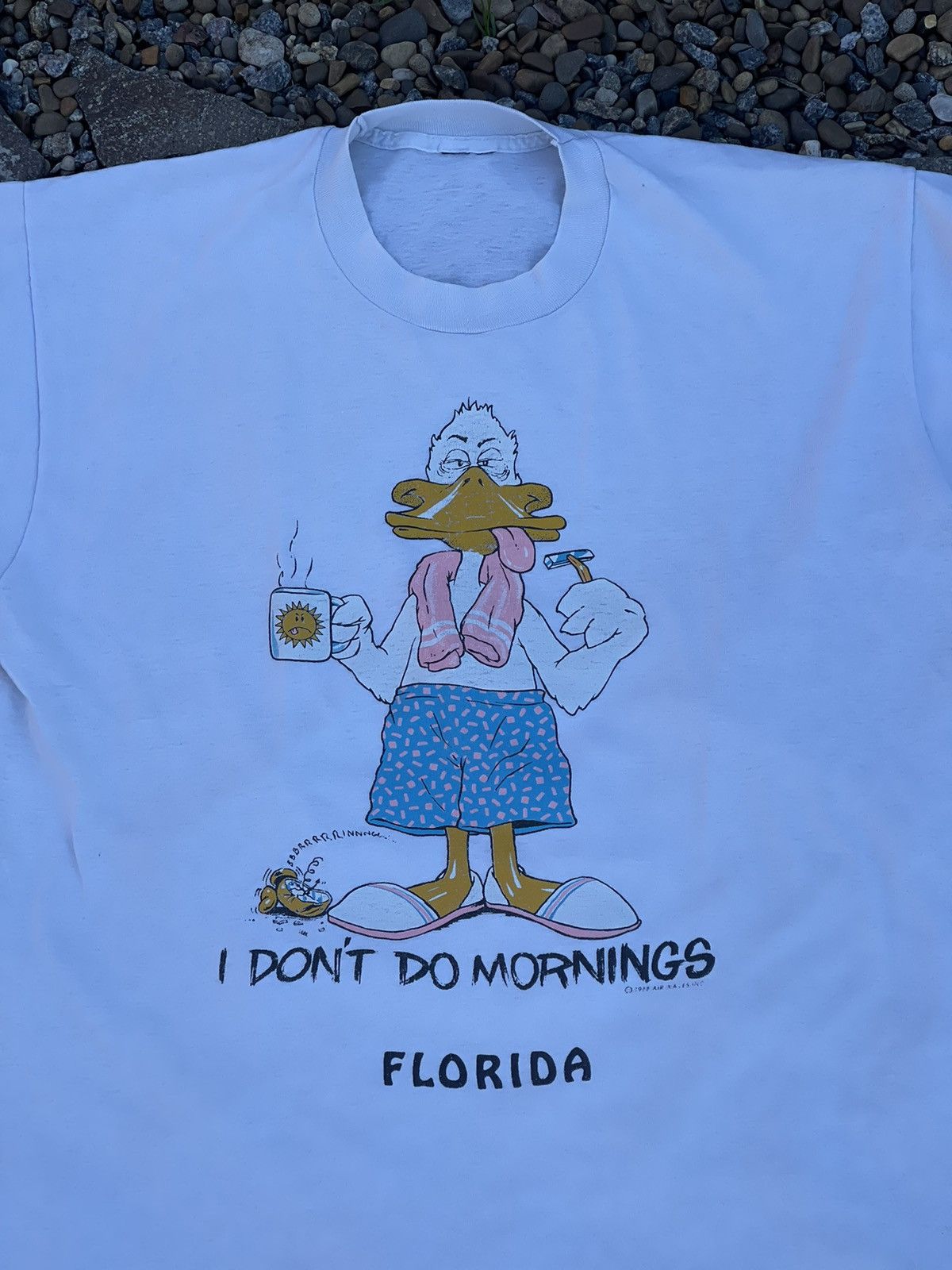 Vintage 1988 Donald Duck vintage Florida white t-shirt tee Size US L / EU 52-54 / 3 - 5 Thumbnail