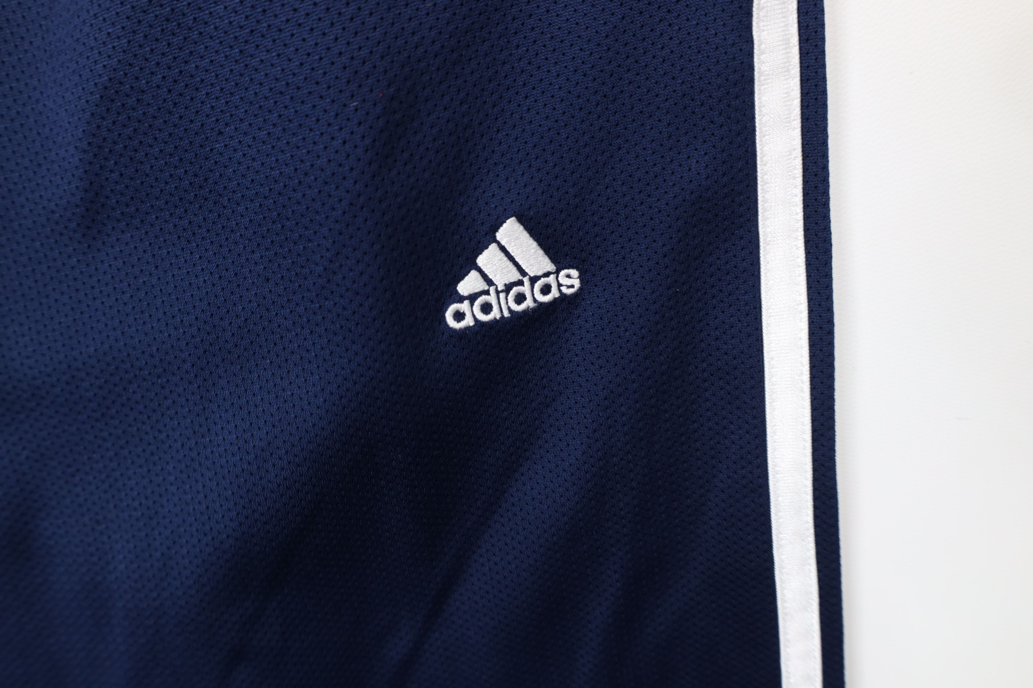 Adidas Vintage Y2K Adidas Spell Out Striped Wide Leg Pants Blue Size US 36 / EU 52 - 6 Thumbnail