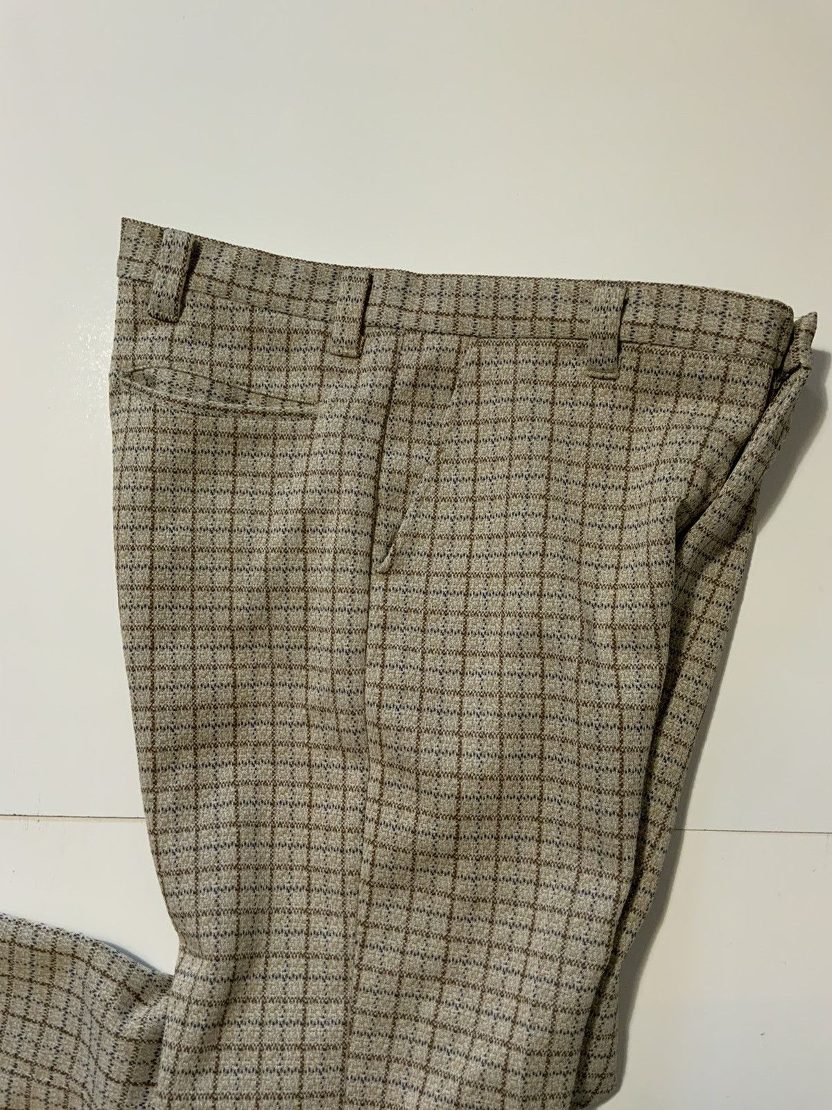 Vintage VTG 70s Double Knit Polyester Mod Atomic Flare Leisure Pants Size US 32 / EU 48 - 5 Thumbnail
