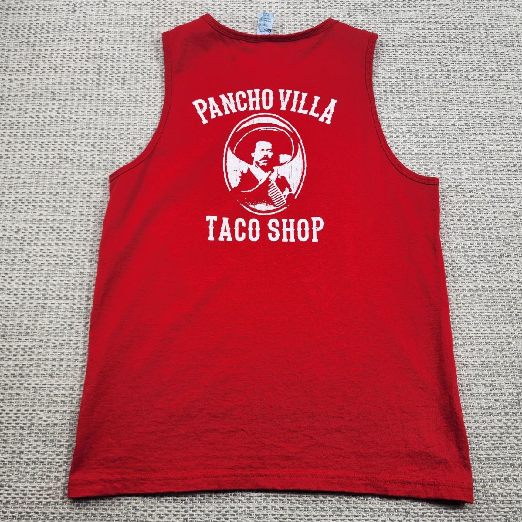 Vintage VINTAGE Pancho Villa Taco Shop Shirt Women XL Red Tank Top Sleeveless Graphic USA Made Size XL / US 12-14 / IT 48-50 - 2 Thumbnail