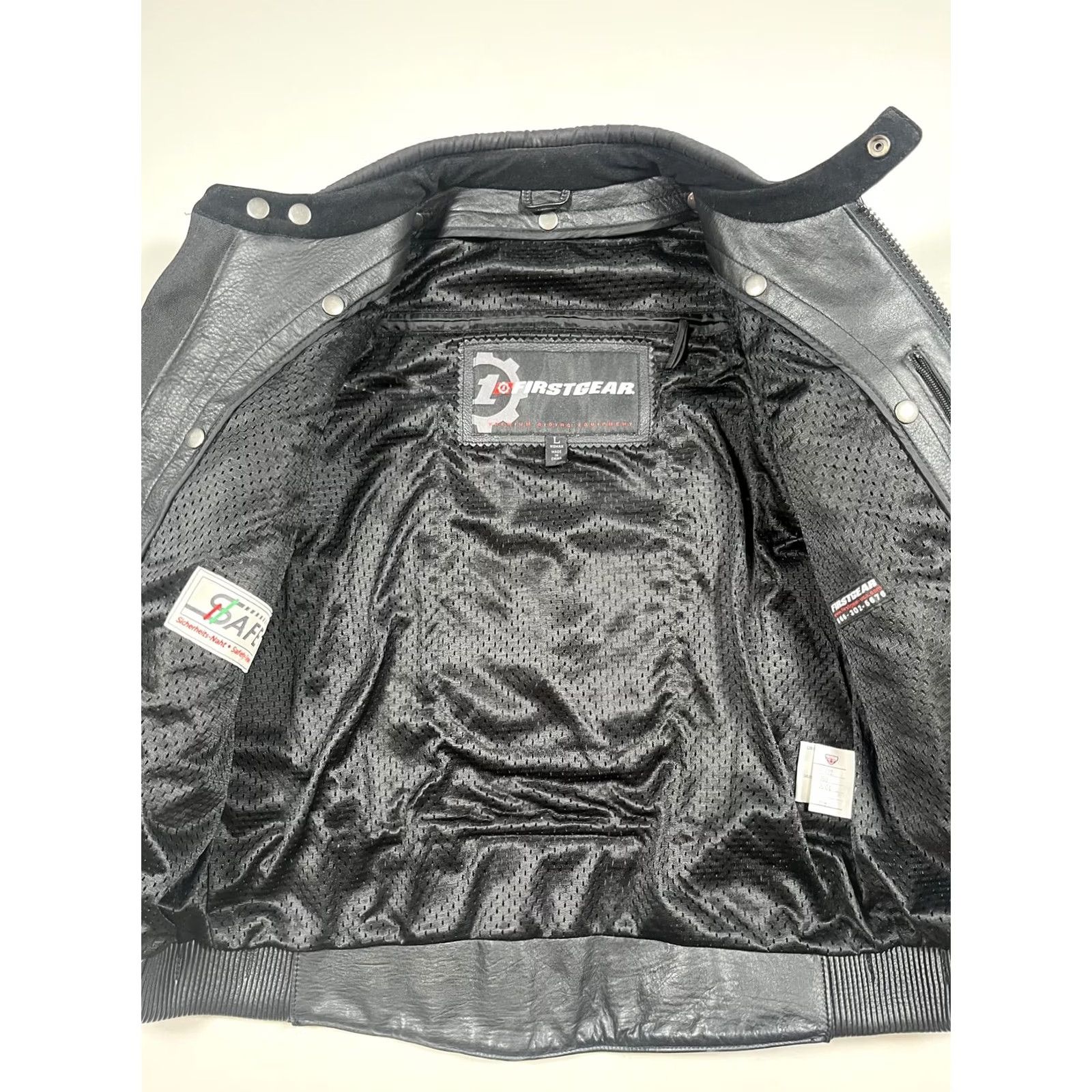 Vintage Firstgear Jacket Womens Large Black Leather Motorcycle Riding Armor TR-122 Size L / US 10 / IT 46 - 6 Thumbnail