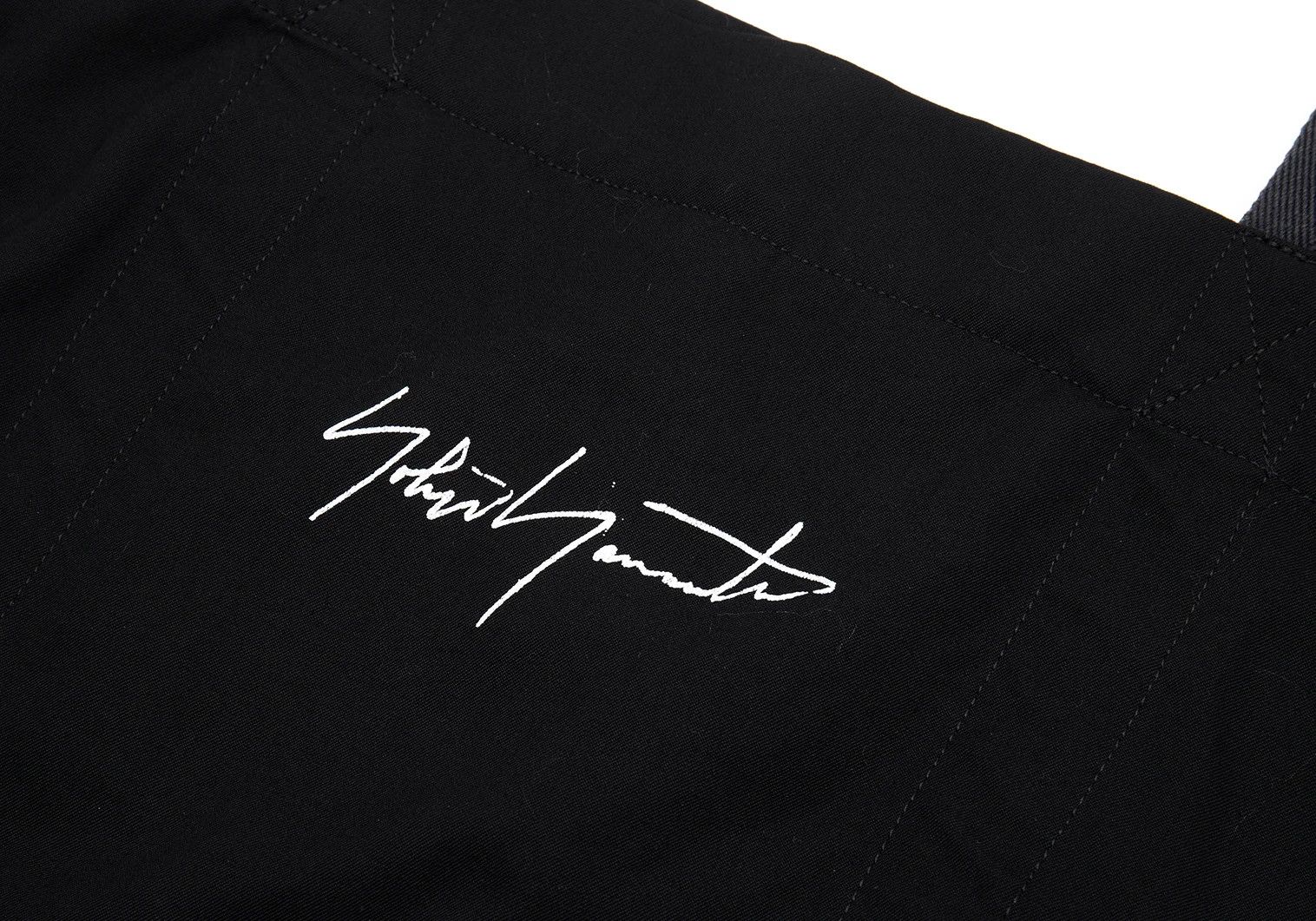 Yohji Yamamoto Yohji Yamamoto Wool Gabardine Logo Print Tote Bag Size ONE SIZE - 6 Thumbnail