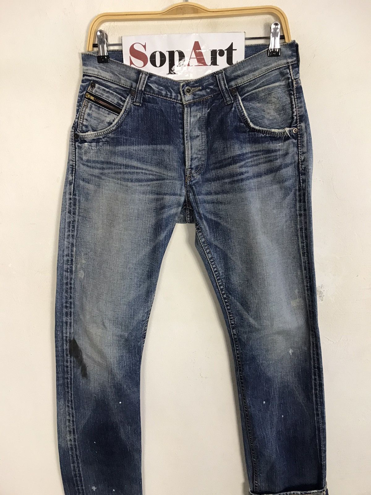 Japanese Brand × Johnbull × Vintage Vintage John Bull Selvedge Workwear Design Denim Jeans Size US 30 / EU 46 - 3 Thumbnail