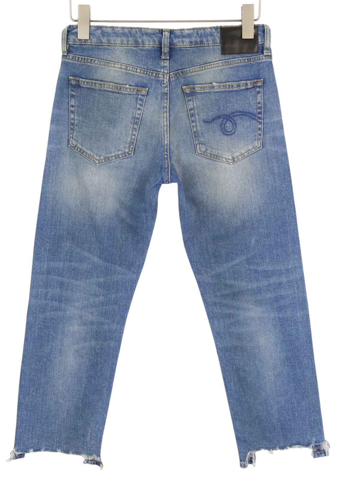 R13 BOY STRAIGHT W RIPS 27 Jasper Stretch Distress Jeans 86234 Size 27" / US 4 / IT 40 - 4 Thumbnail