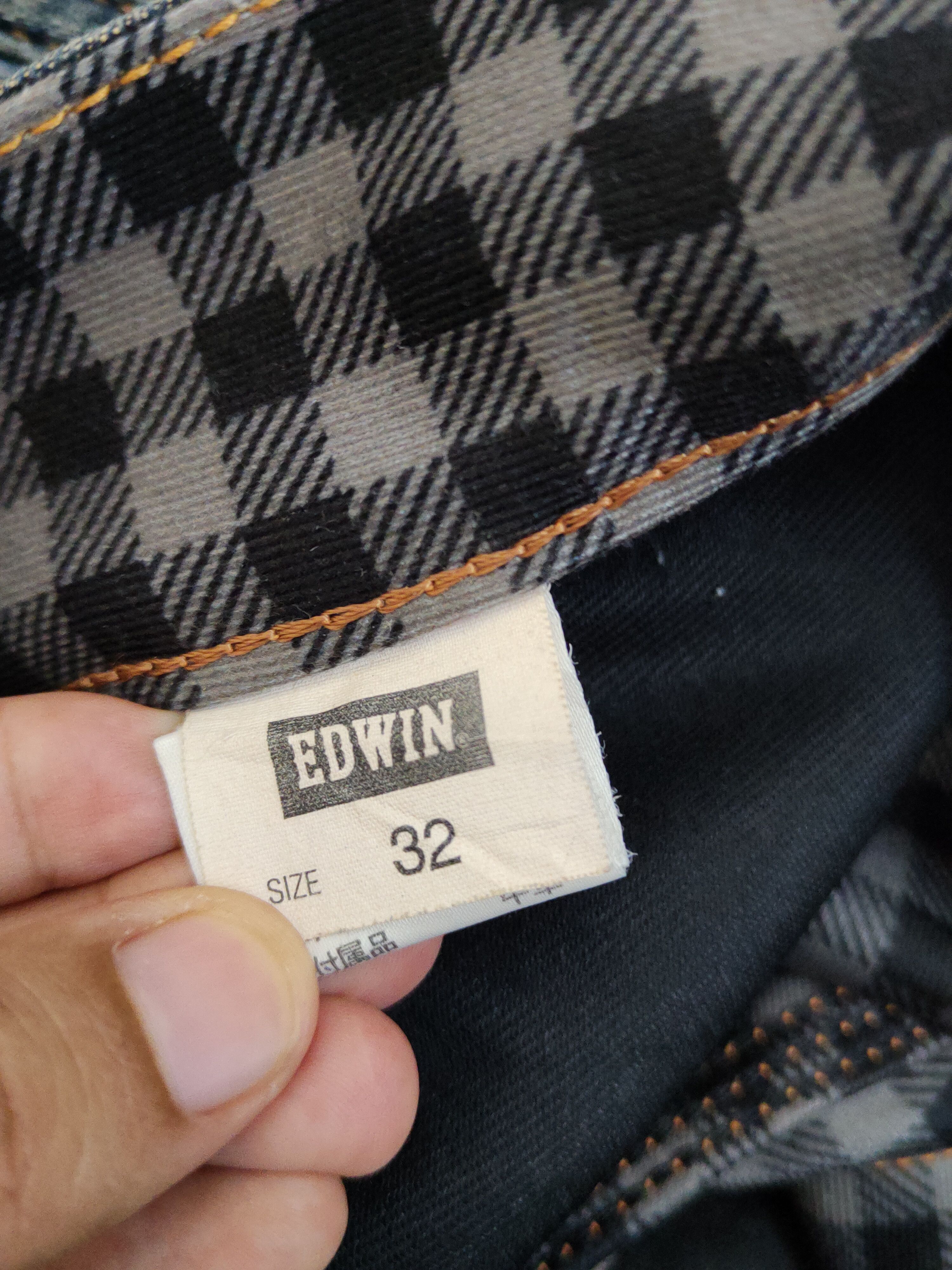 Edwin Edwin Dark Blue Distressed Ripped denim Jeans #W1412 Size US 33 - 16 Thumbnail