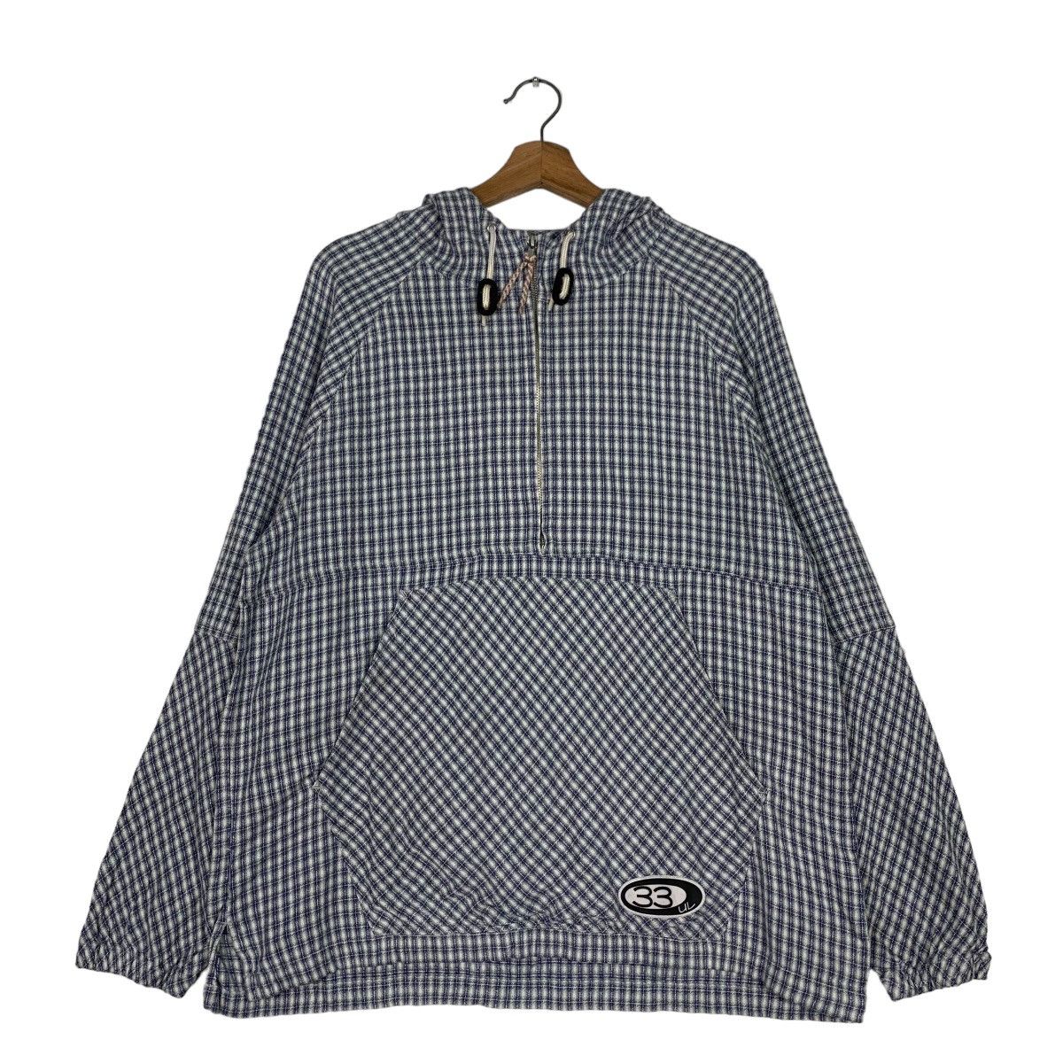 Japanese Brand UH!! LAND 33 Checked Anorak Hoodie Jacket #0829-C37 Size US L / EU 52-54 / 3 - 1 Thumbnail
