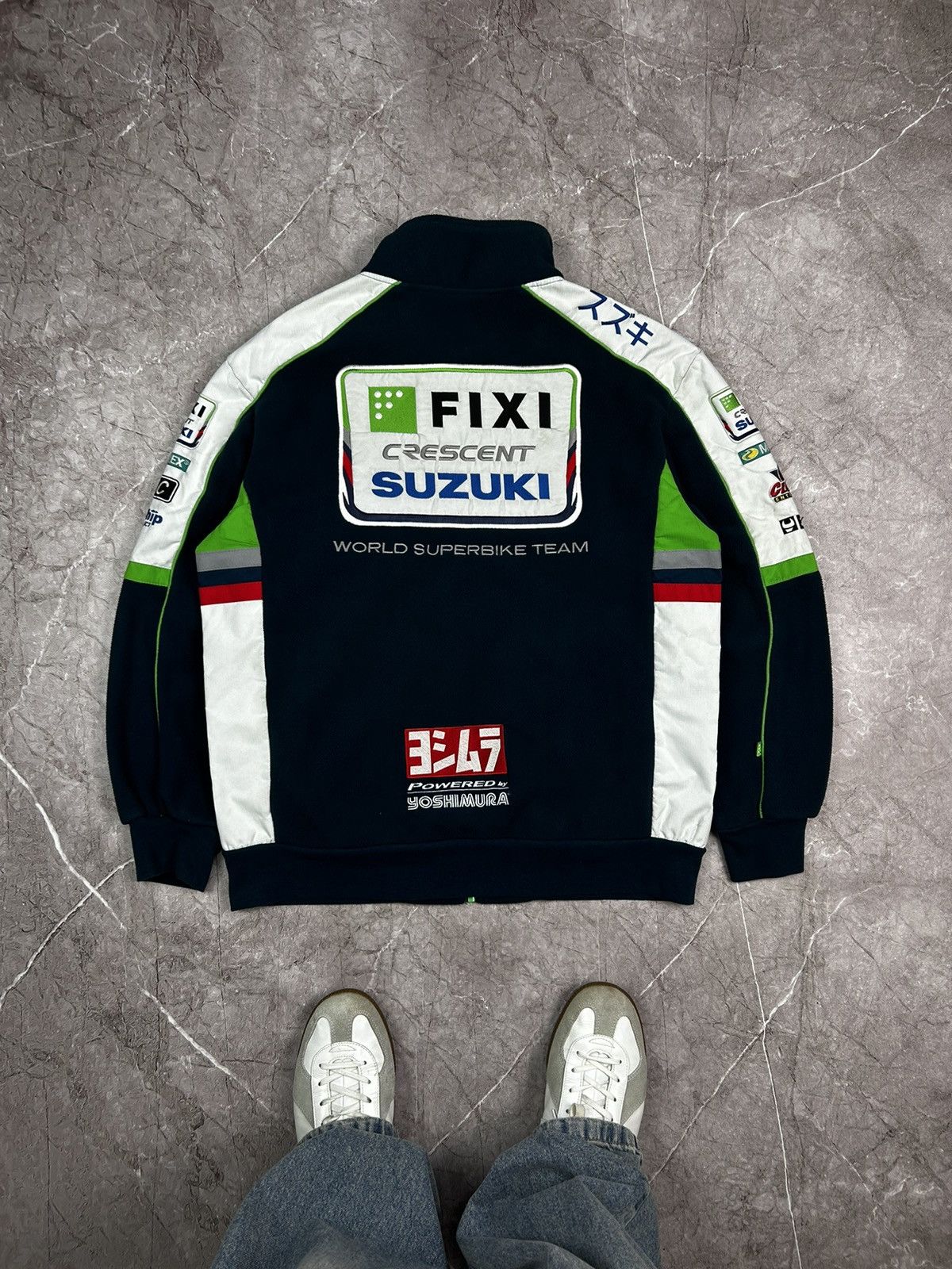 Vintage Vintage y2k Suzuki GSX-R racing team fleece Sherpa jacket Size US S / EU 44-46 / 1 - 2 Thumbnail