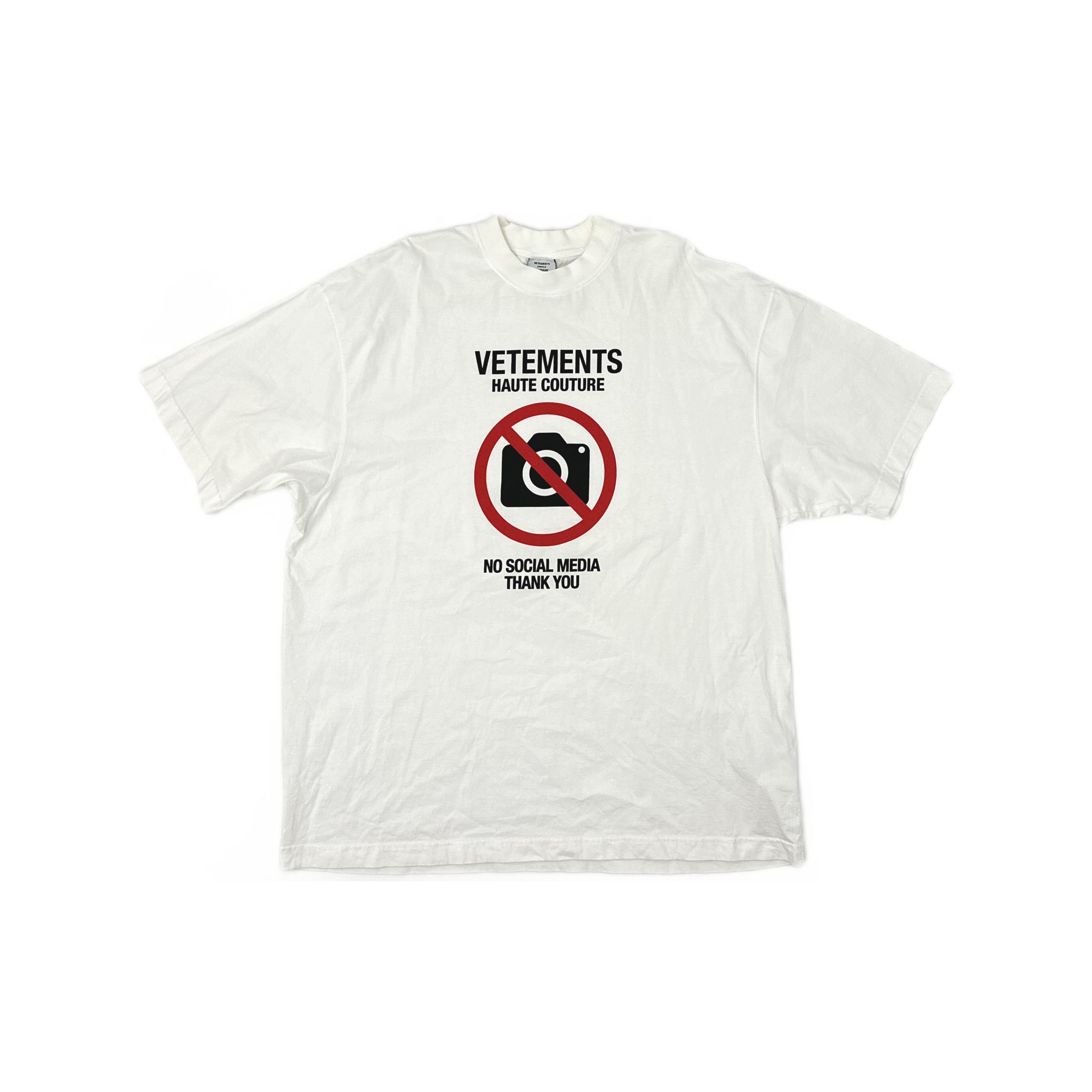 Vetements Vetements No Social Media T-Shirt Size S Size US S / EU 44-46 / 1 - 1 Thumbnail