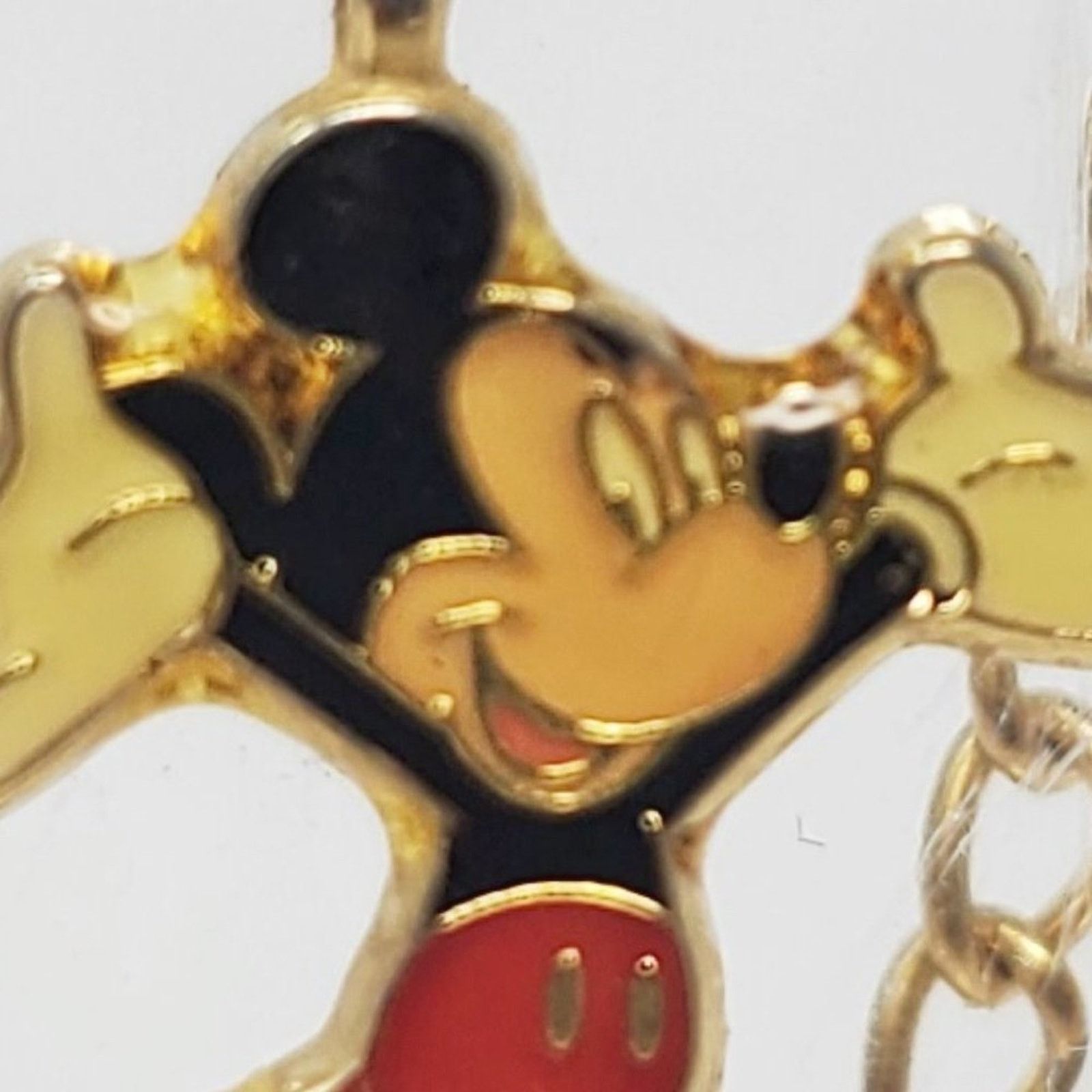 Disney Vintage Disney Mickey Mouse Arms Up Enamel Necklace Size ONE SIZE - 2 Thumbnail