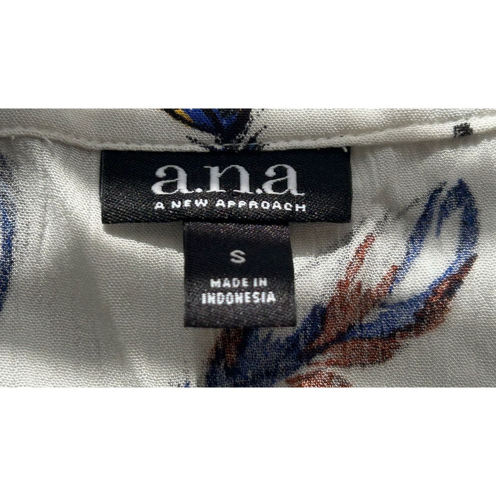Other A.N.A. A New Approach | Feather Print Button Down | Small Size S / US 4 / IT 40 - 3 Thumbnail