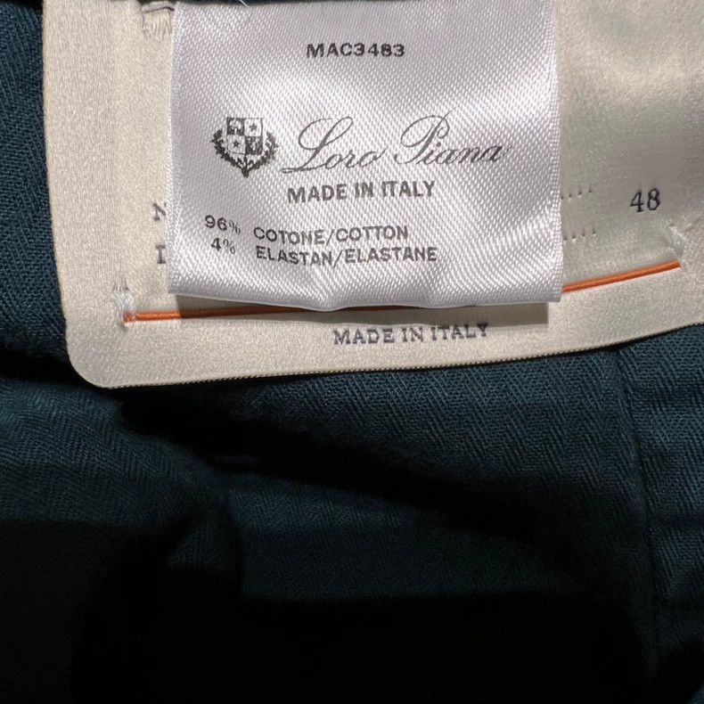 Loro Piana LORO PIANA Petroleum blue cotton elastic casual pants Size US 32 / EU 48 - 6 Thumbnail