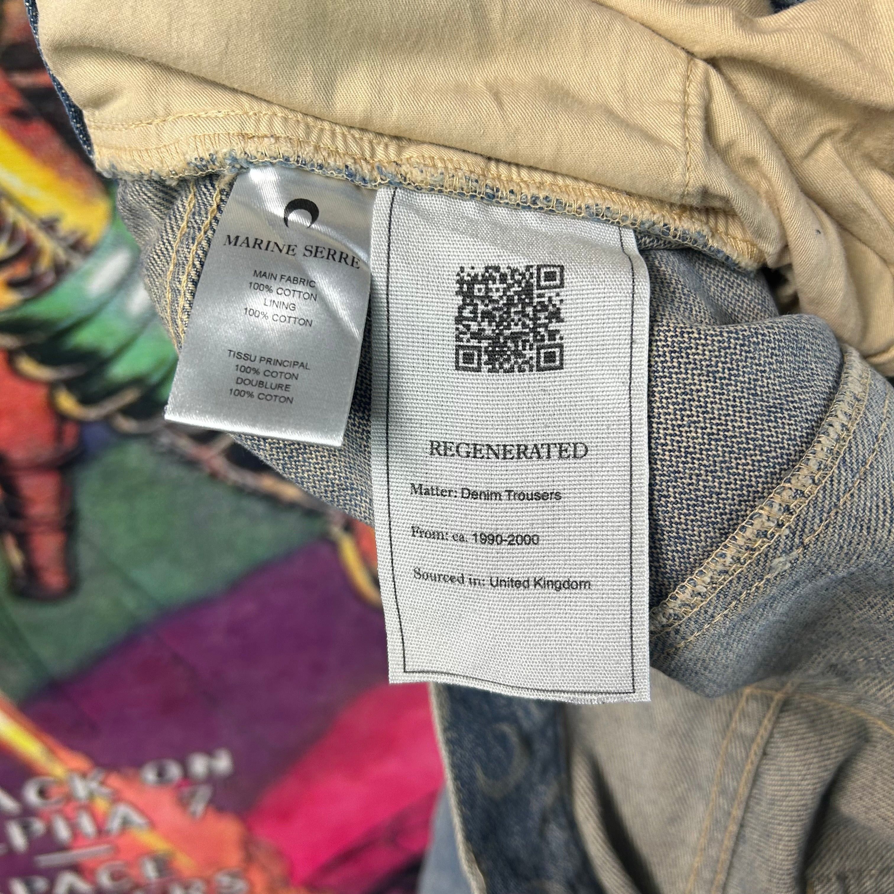 Marine Serre Marine Serre Regenerated Denim Wild Leg Pants Size XXL / 38” Size US 38 / EU 54 - 4 Thumbnail