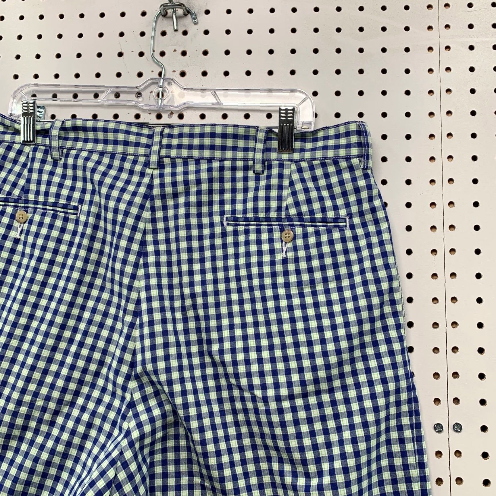 Polo Ralph Lauren VTG Polo Ralph Lauren Chino Shorts Mens 35X8 Blue Checkered Cotton 8" Inseam 90s Casual Summer Singapore Size US S / EU 44-46 / 1 - 7 Thumbnail