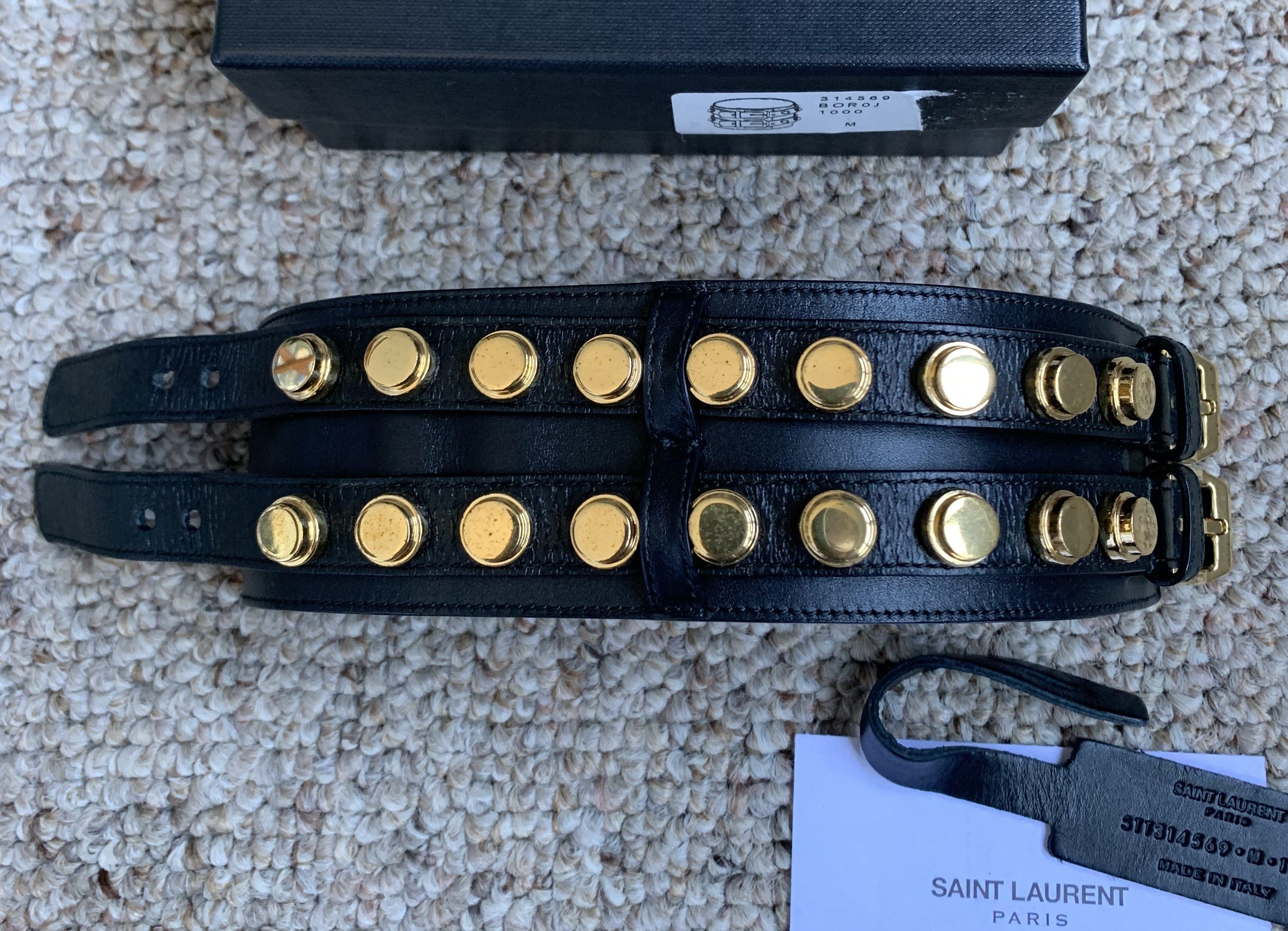Saint Laurent Paris Saint Laurent Paris Wide Studded Leather Bracelet Size ONE SIZE - 7 Thumbnail