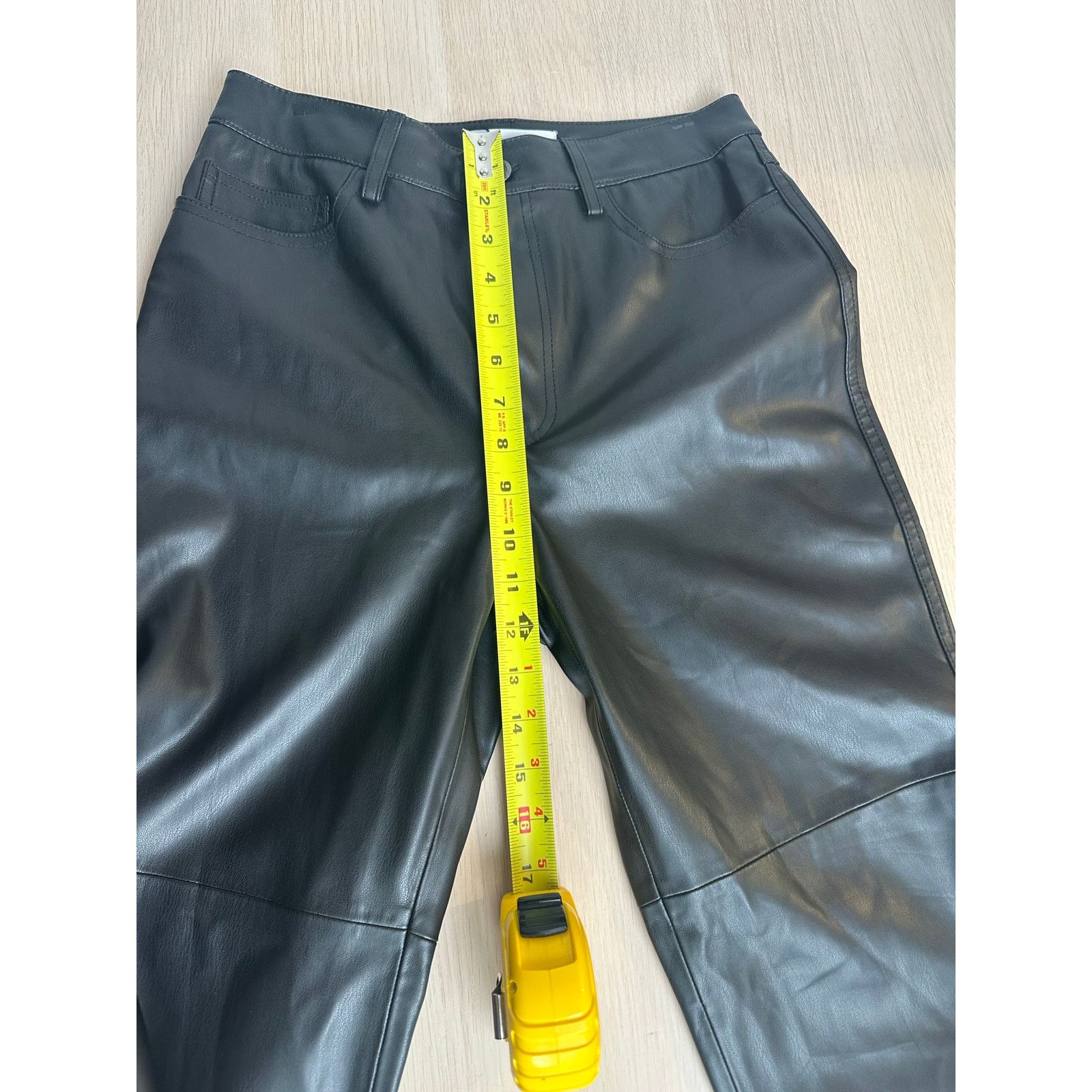 Mango Mango Black Straight Leather Pants - Size 4 - NEW Size 27" / US 4 / IT 40 - 4 Thumbnail