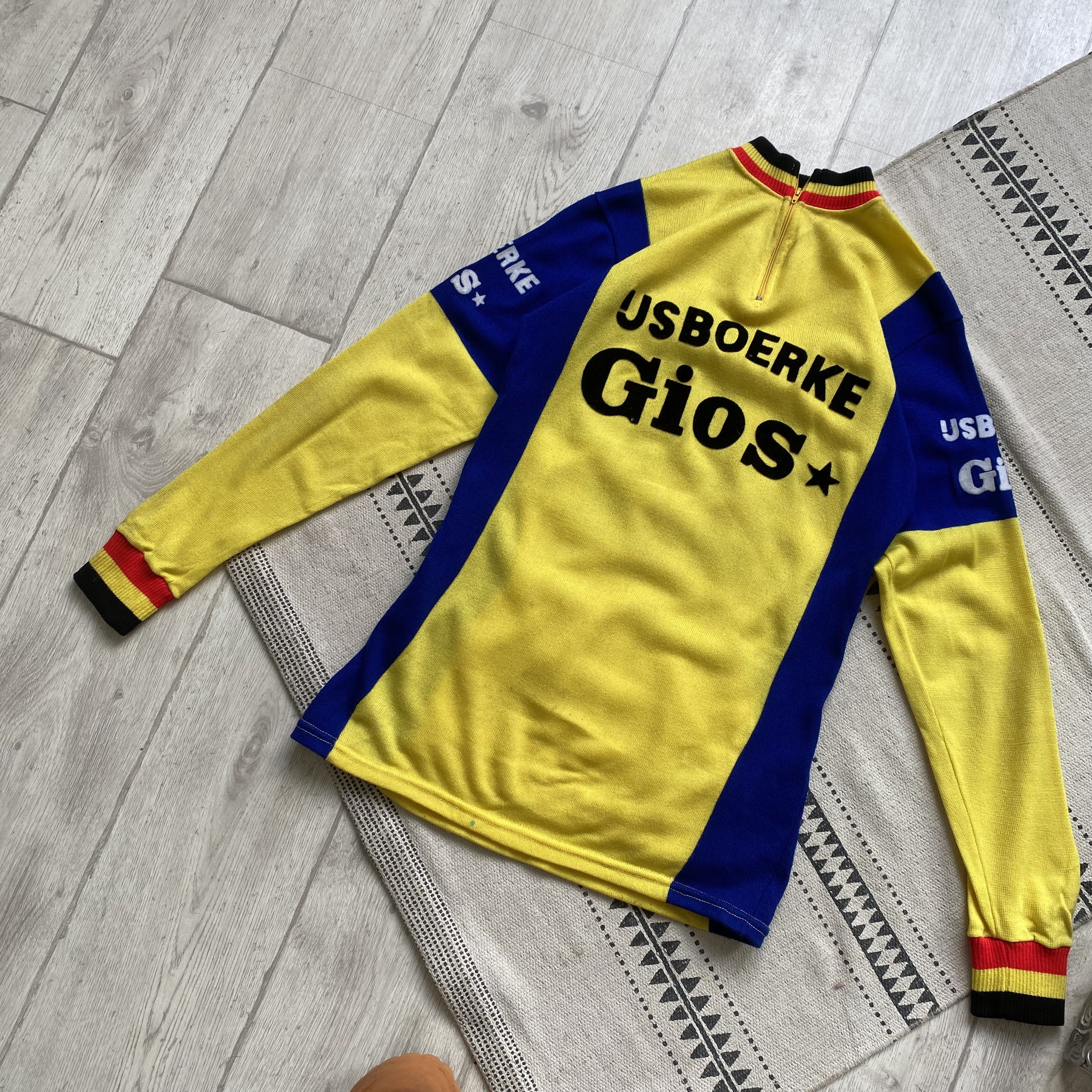 Bicycle 🚲 Vintage 80s Knit Wool Cycling jersey longsleeve Size US M / EU 48-50 / 2 - 6 Thumbnail