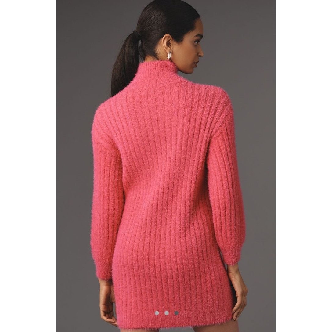 Anthropologie NWT Anthropologie Flat White Turtleneck Sweater Dress Size L / US 10 / IT 46 - 3 Thumbnail