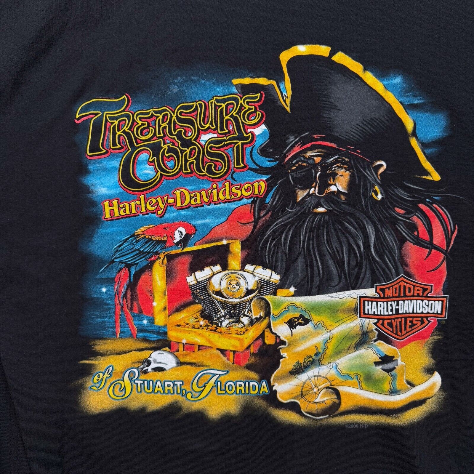 Harley Davidson Harley Davidson 2006 Treasure Coast Stuart Pirate Treasure L Size US L / EU 52-54 / 3 - 4 Thumbnail
