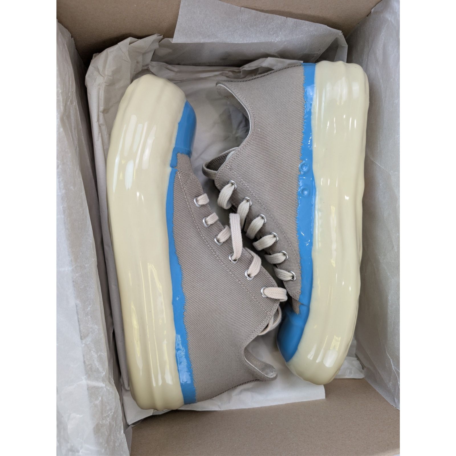 Rick Owens Drkshdw o1rshd1 Concordians low-top sneakers Dirty Pearl Light Blue Size US 8 / EU 41 - 20 Thumbnail