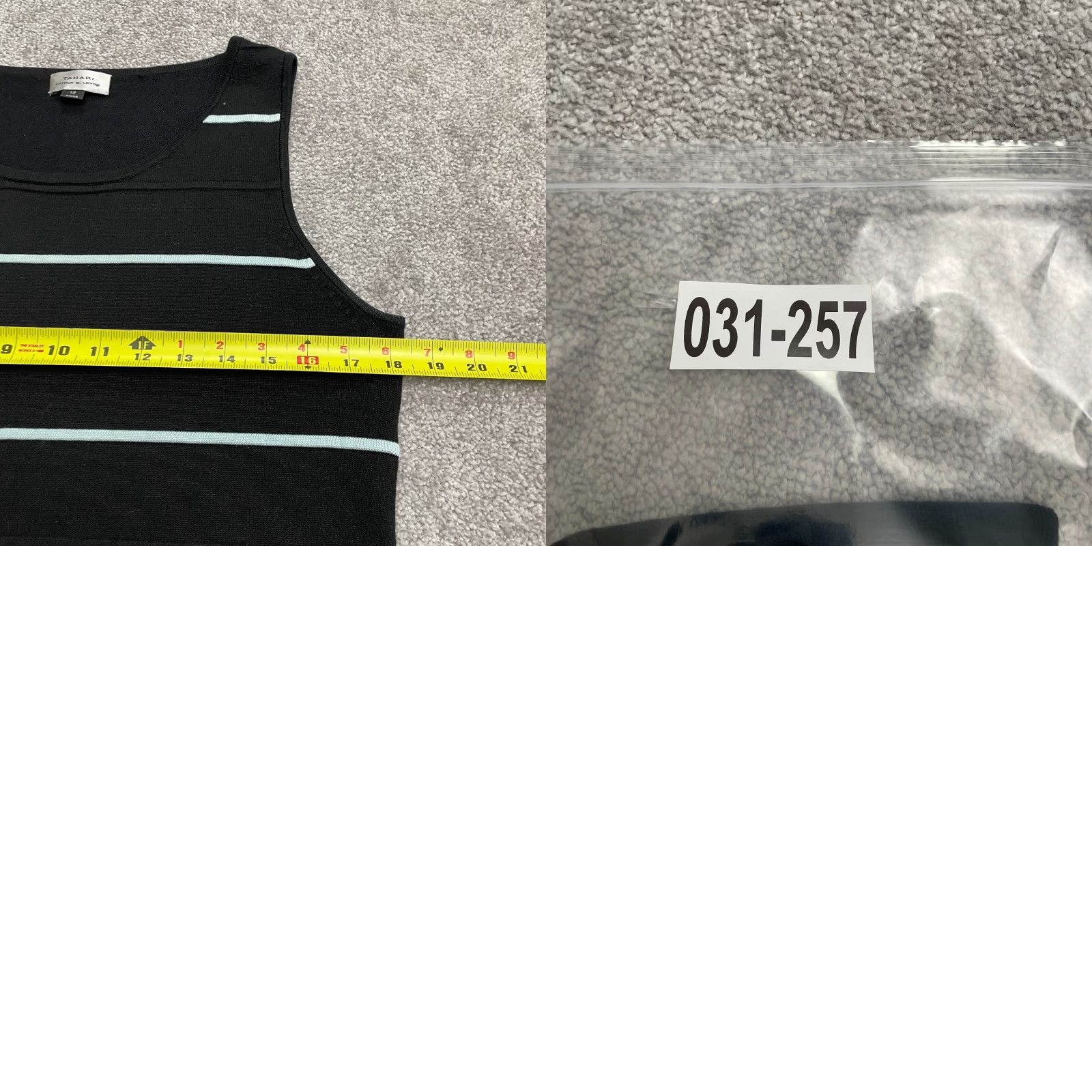 Vintage Tahari Knitted Tank Top Women 12 Black White Striped Silk Blend Tank Sleeveless Shirt Regular Fit Casual Womens Size XL / US 12-14 / IT 48-50 - 8 Thumbnail