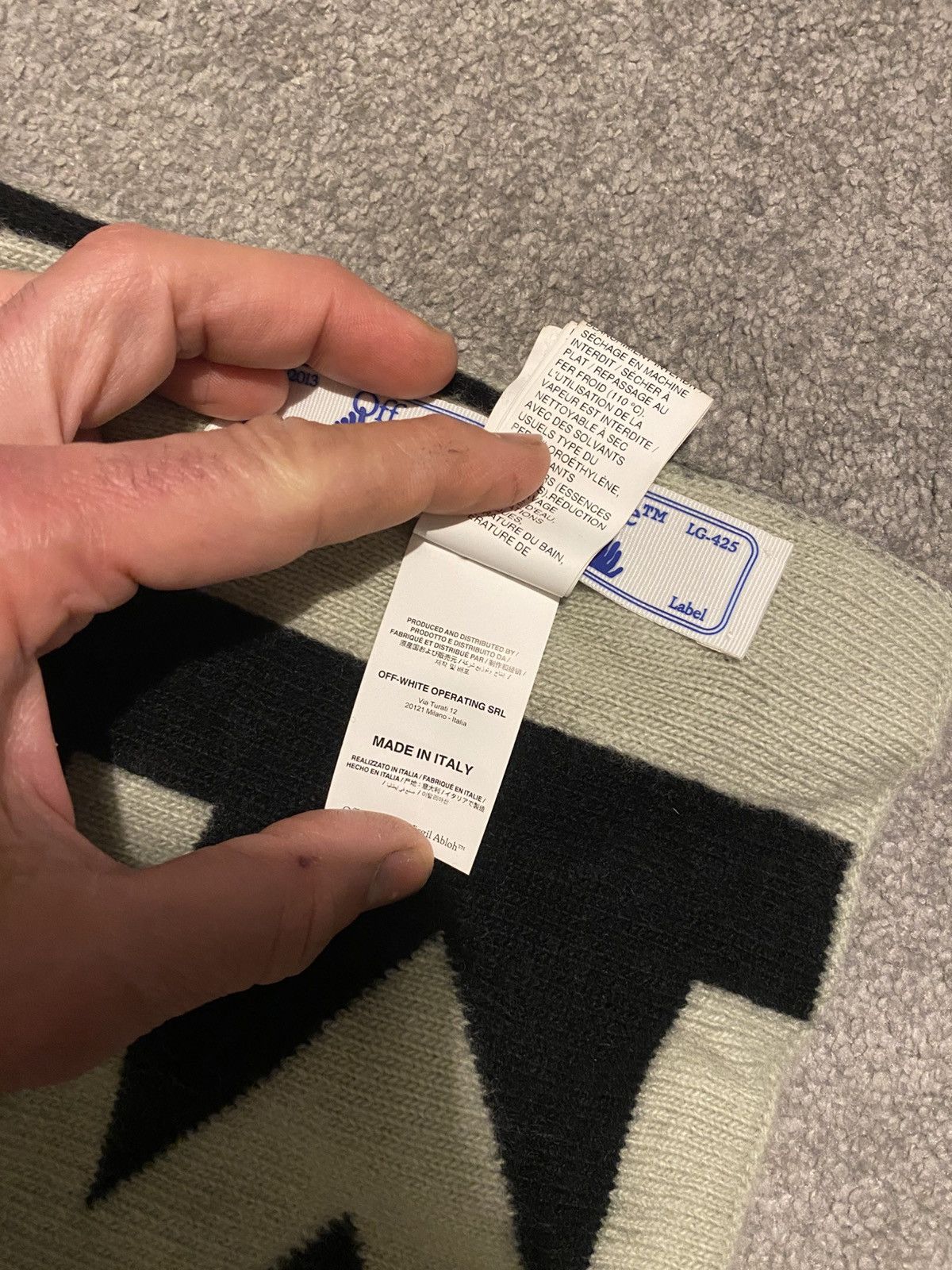 Off-White Face scarf Size ONE SIZE - 7 Thumbnail