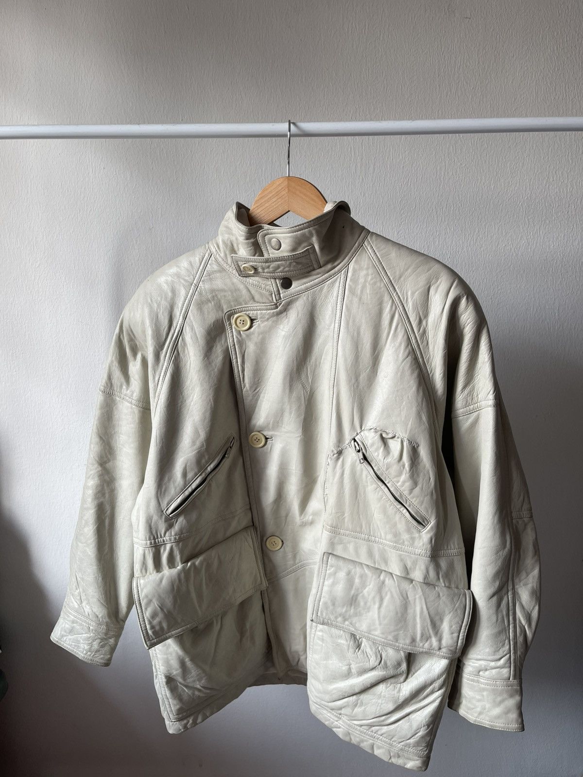 Hai Sporting Gear 80s Hai Sporting Gear Multipocket Leather Jacket Size US XL / EU 56 / 4 - 1 Thumbnail