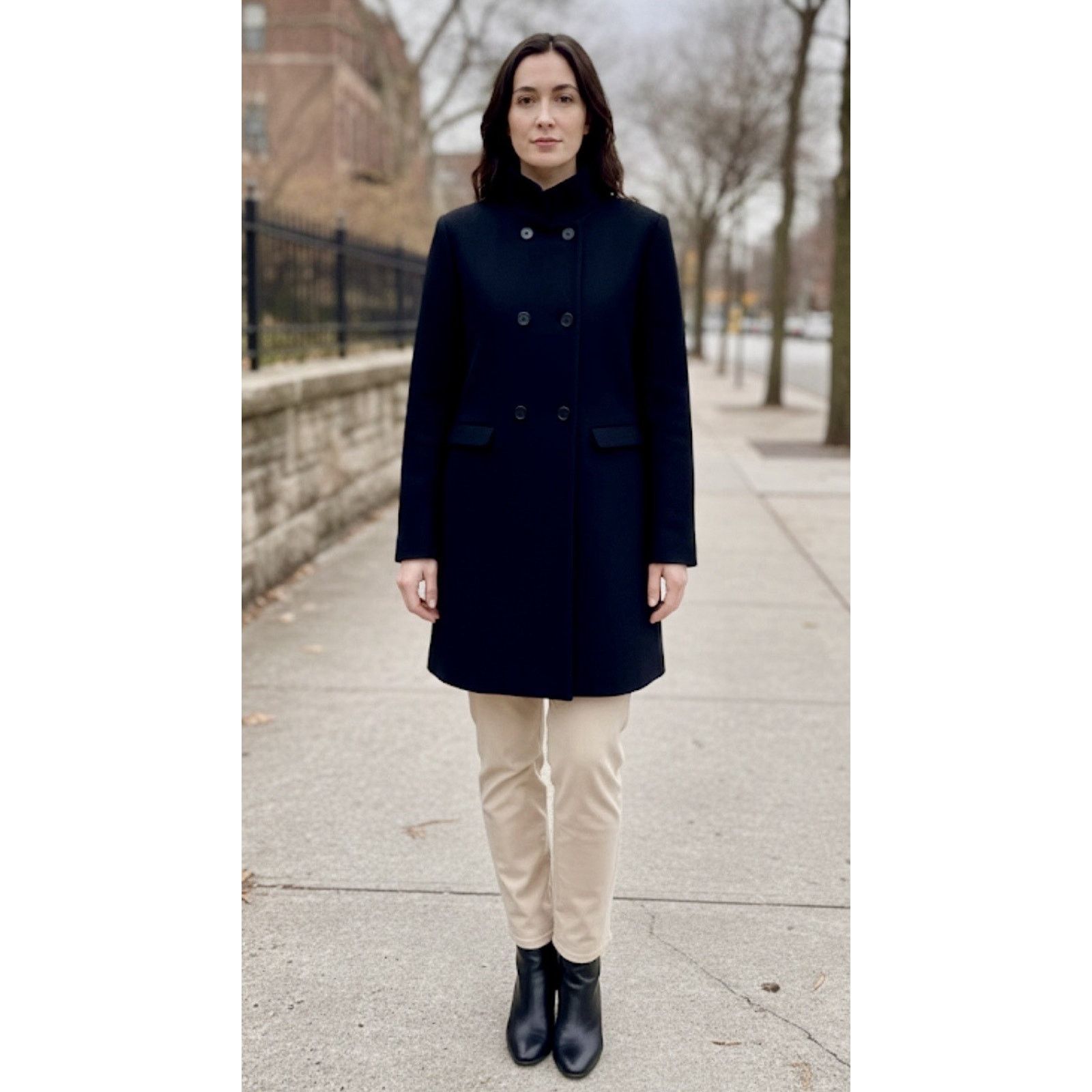 Other Braetan Women's Wool Blend Black 6 Button Up Pea Coat Size M Size M / US 6-8 / IT 42-44 - 1 Thumbnail