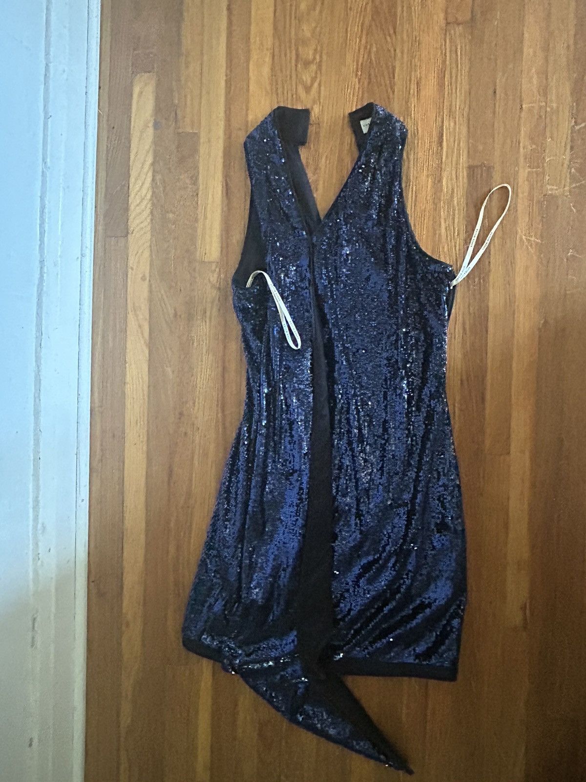 Karen Millen KAREN MILLEN blue glitter cocktail dress Size M / US 6-8 / IT 42-44 - 1 Thumbnail