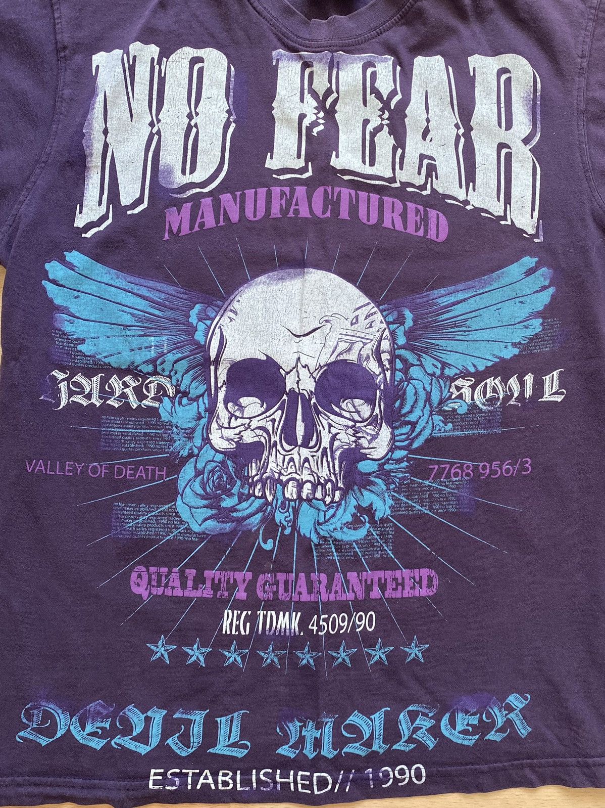 No Fear 90s No Fear Vintage Big Logo Skull Print Crazy T-Shirt Size US S / EU 44-46 / 1 - 2 Thumbnail