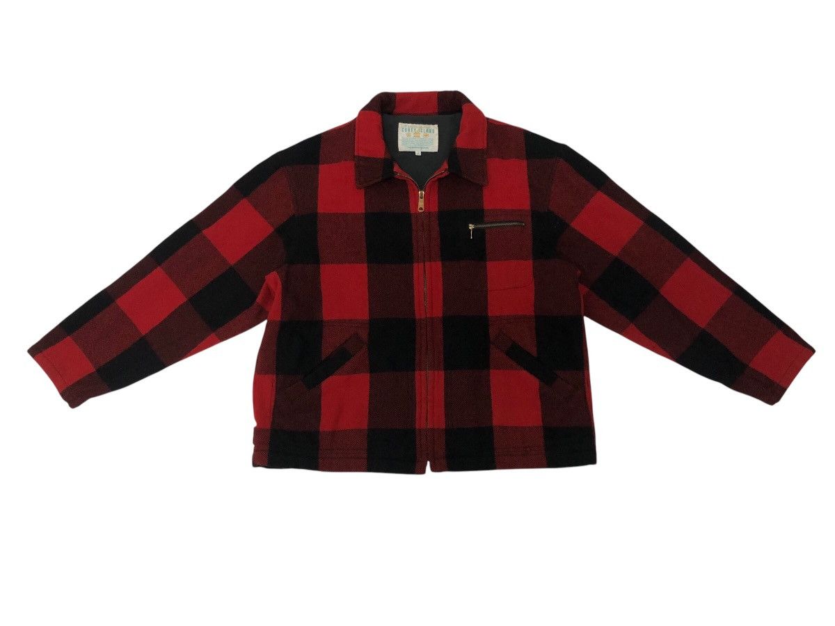 Vintage RARE 🔥 CONEY ISLAND TARTAN PLAID WOOL JACKET DETROIT Size US L / EU 52-54 / 3 - 1 Thumbnail