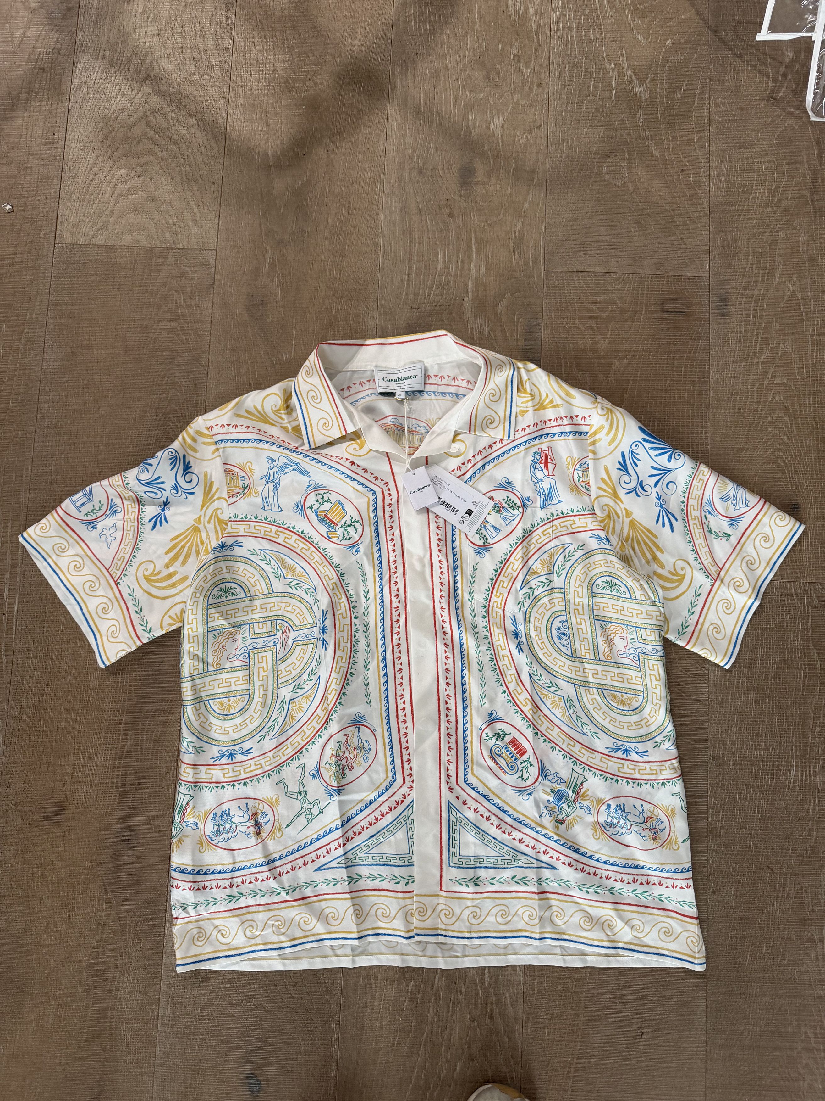 Casablanca Casablanca Short Sleeve Cuban Collar Shirt Crayon Vase Size US XXL / EU 58 / 5 - 4 Thumbnail
