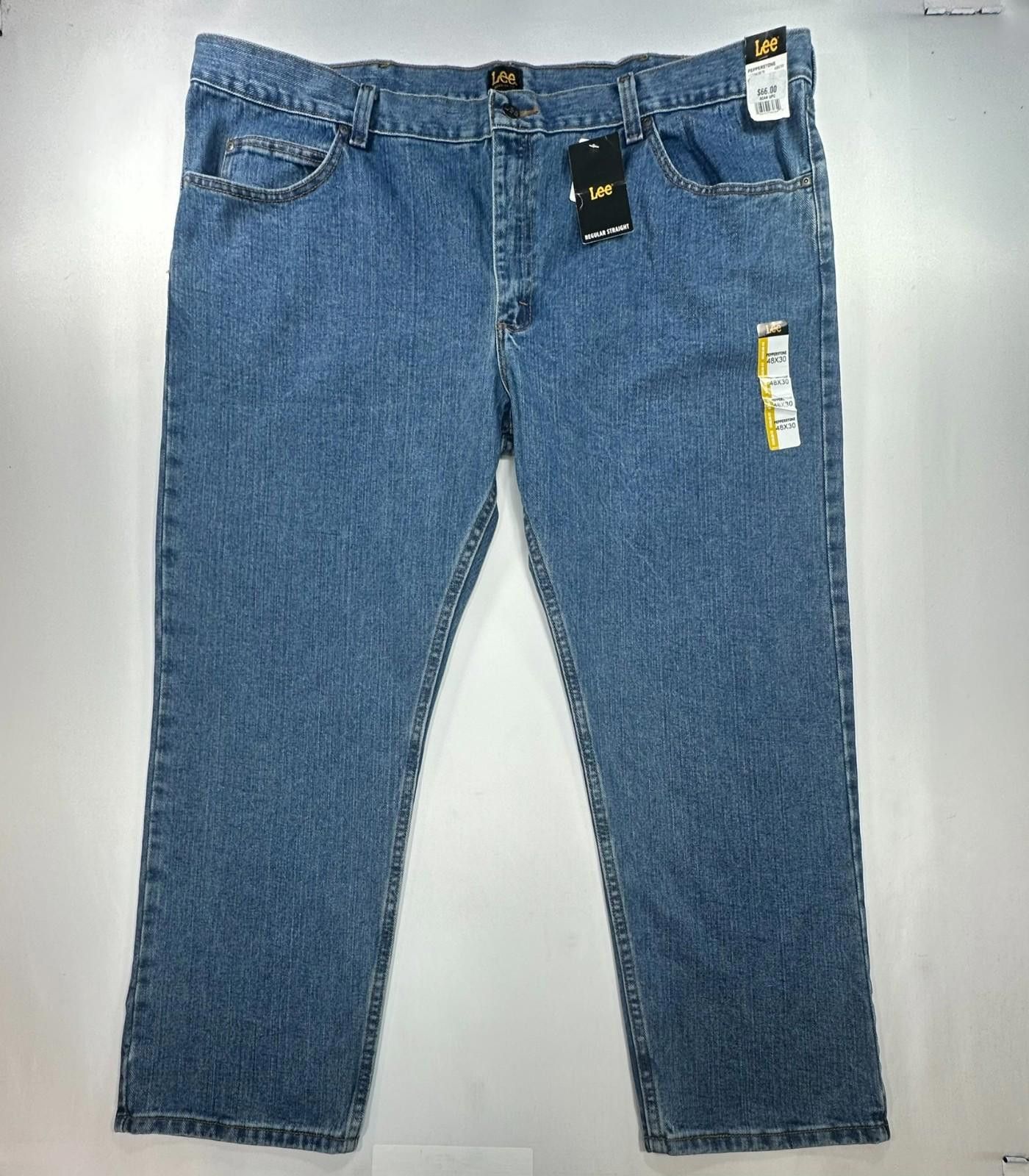 Lee Lee Regular Fit Straight Leg Denim Jeans Blue Mens 48/30 Size US 44 / EU 60 - 1 Thumbnail
