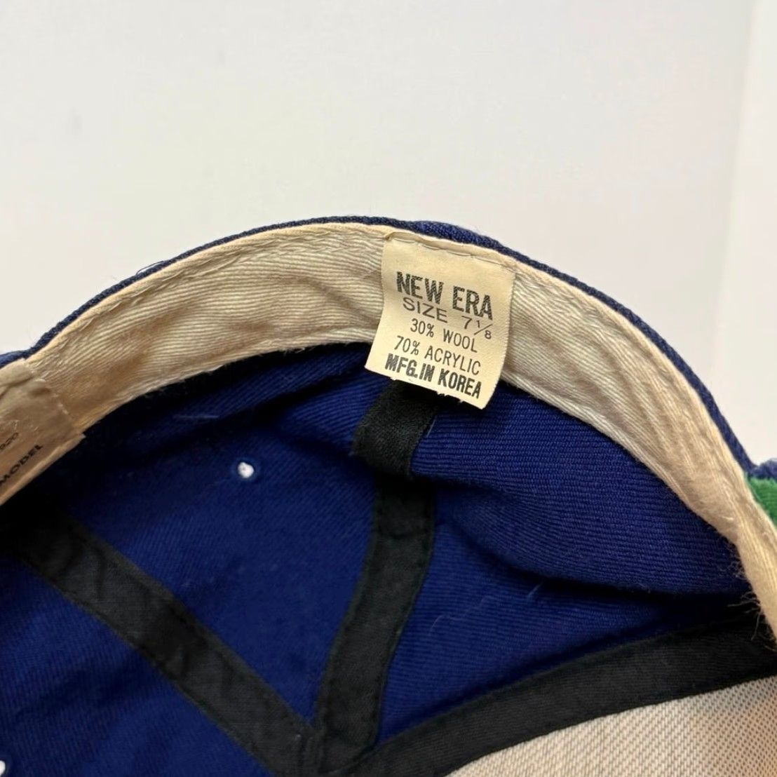 New Era VINTAGE 90s Detroit Lions New Era Pro Model Fitted Hat 7 1/8 NFL Football Blue Mens Baseball Cap 90s Sports Lions Size ONE SIZE - 6 Thumbnail