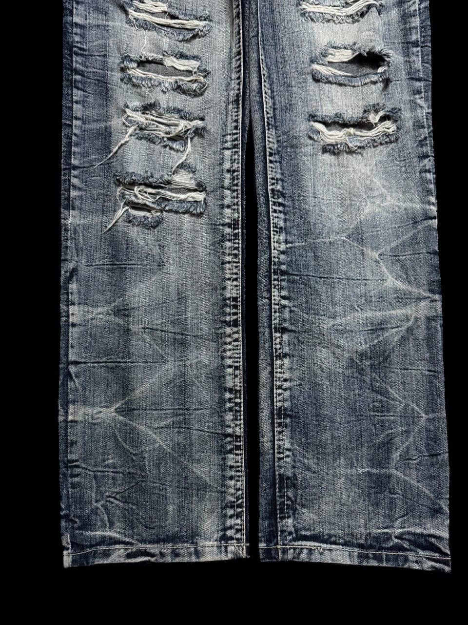 Seditionaries INSANE PUNK JEAN Japanese Washed Whisker Studded Distressed Size US 29 - 9 Thumbnail