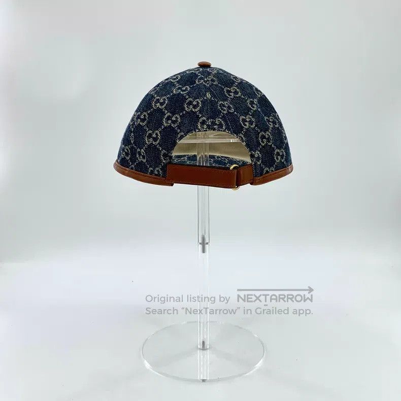 Gucci Gucci Dark blue logo jacquad full-print cotton cap Size ONE SIZE - 4 Thumbnail