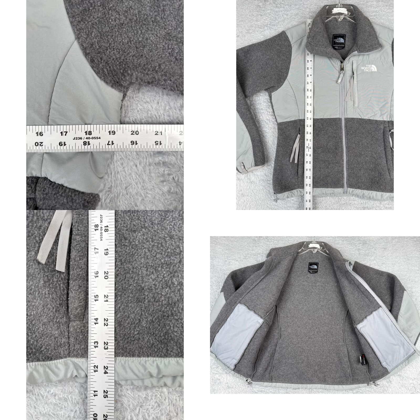 The North Face The North Face Jacket Women S Gray Polyester Fleece Full Zip Mock Denali Logo Zipper Embroidered Size S / US 4 / IT 40 - 9 Thumbnail