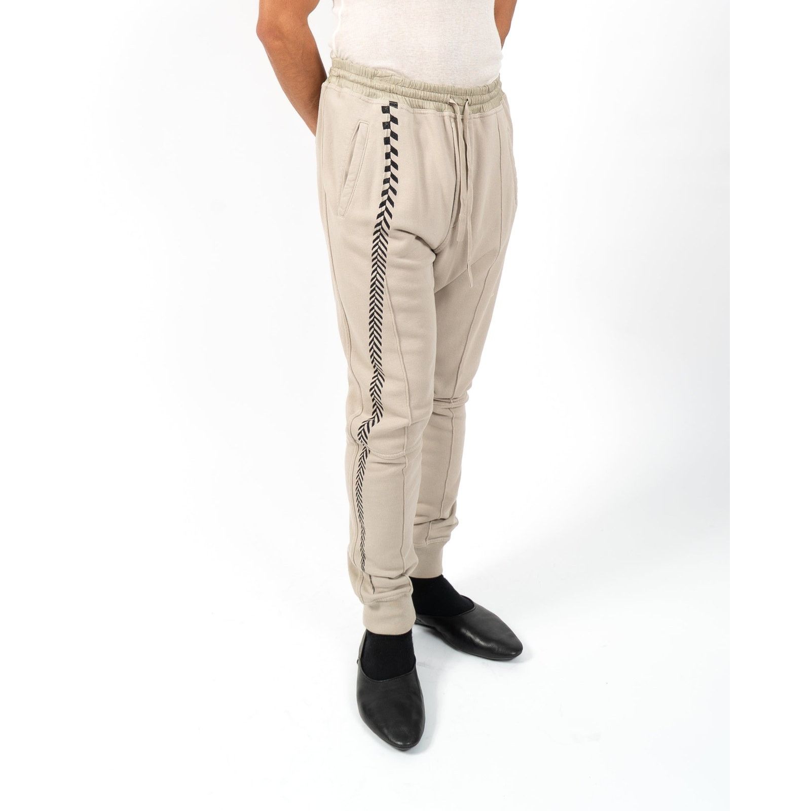 Haider Ackermann FW19 Embroidered Sweatpants in Beige Perth Cotton Size US 30 / EU 46 - 4 Thumbnail