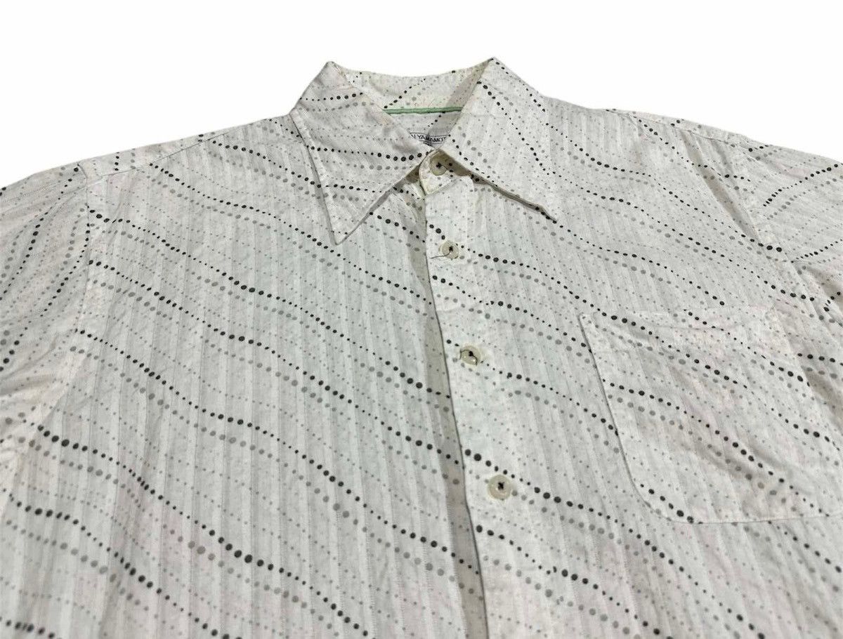 Japanese Brand × Kansai Yamamoto × Yohji Yamamoto 🔥Vintage Kansai Yamamoto Homme Dot Striped Pleated Shirt Size US M / EU 48-50 / 2 - 4 Thumbnail
