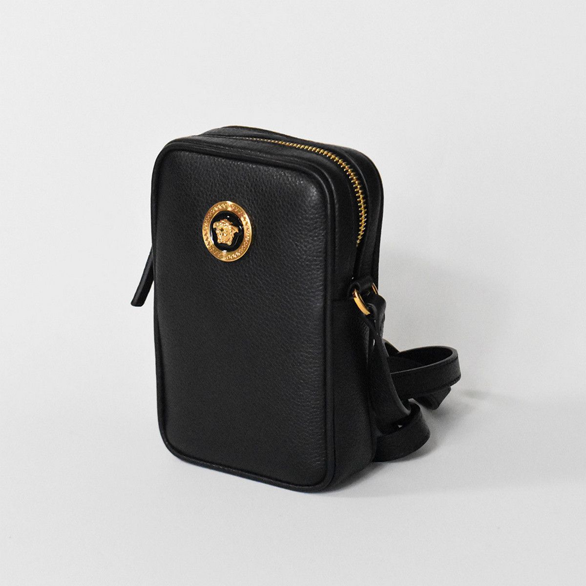 Versace VERSACE La Medusa black leather mini crossbody bag Size ONE SIZE - 3 Thumbnail