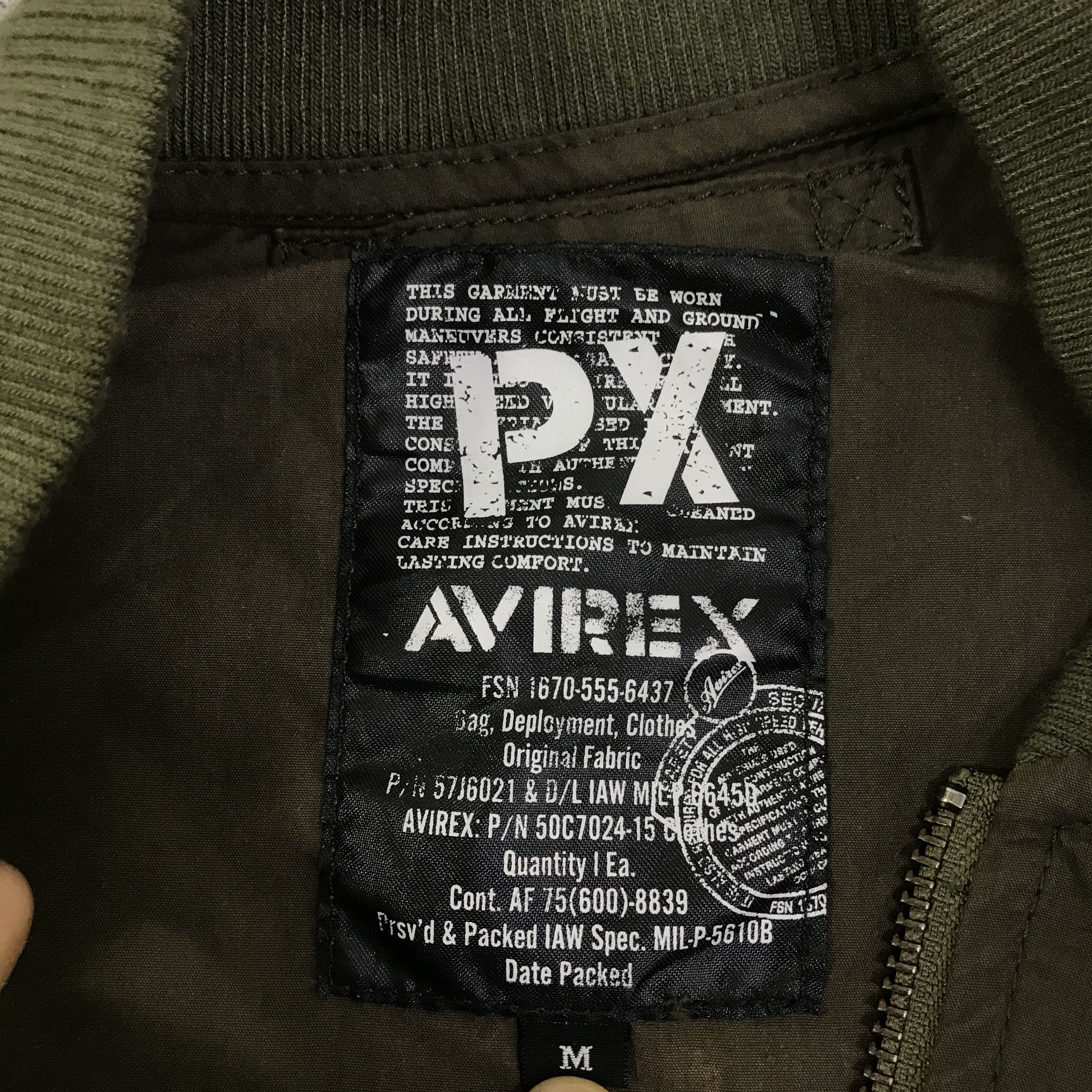 Avirex avirex Army design Faded Bomber jacket K126B4 Size US M / EU 48-50 / 2 - 16 Thumbnail