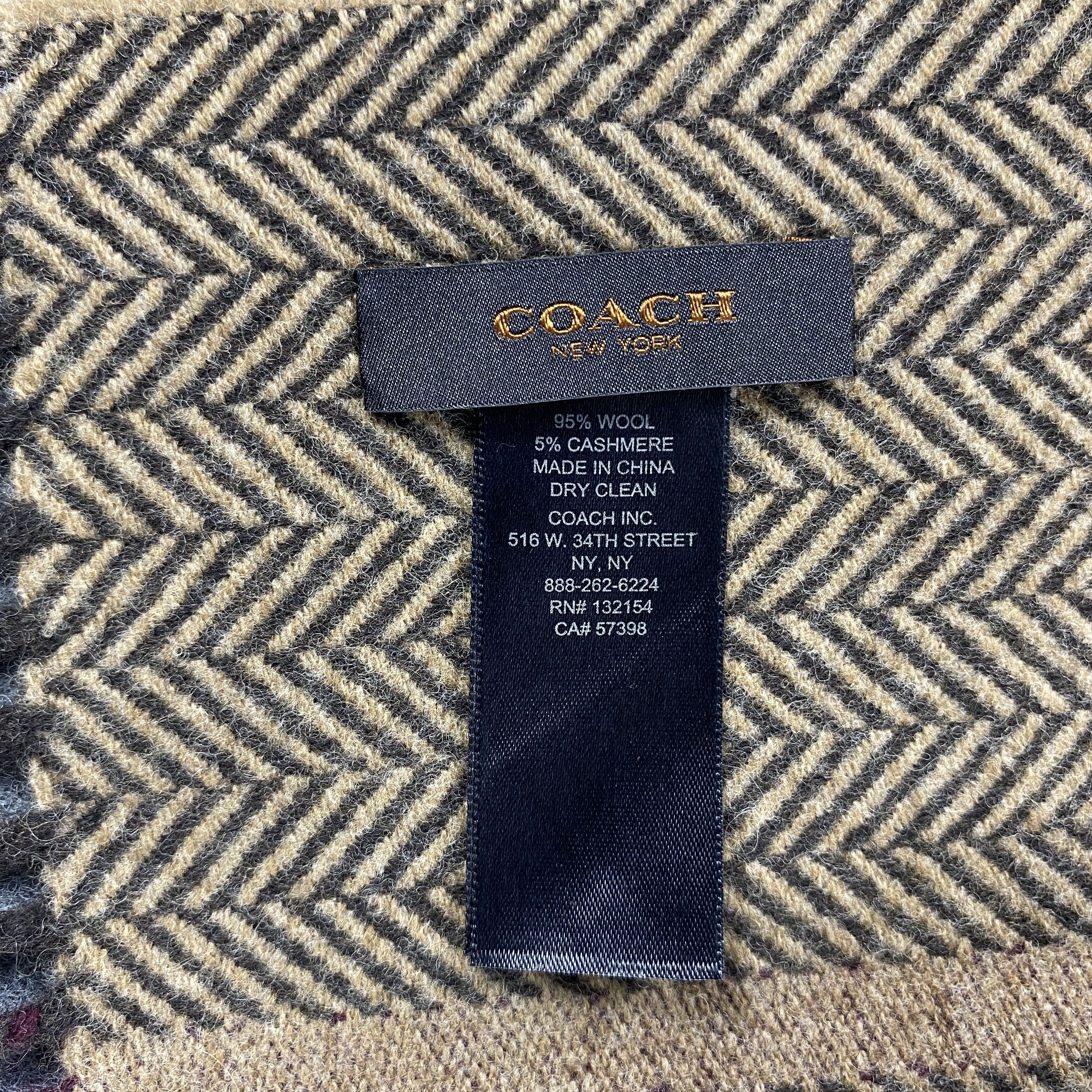 Coach GF10666 Coach Scarf Neck Wear Muffler Nova Check Size ONE SIZE - 2 Thumbnail