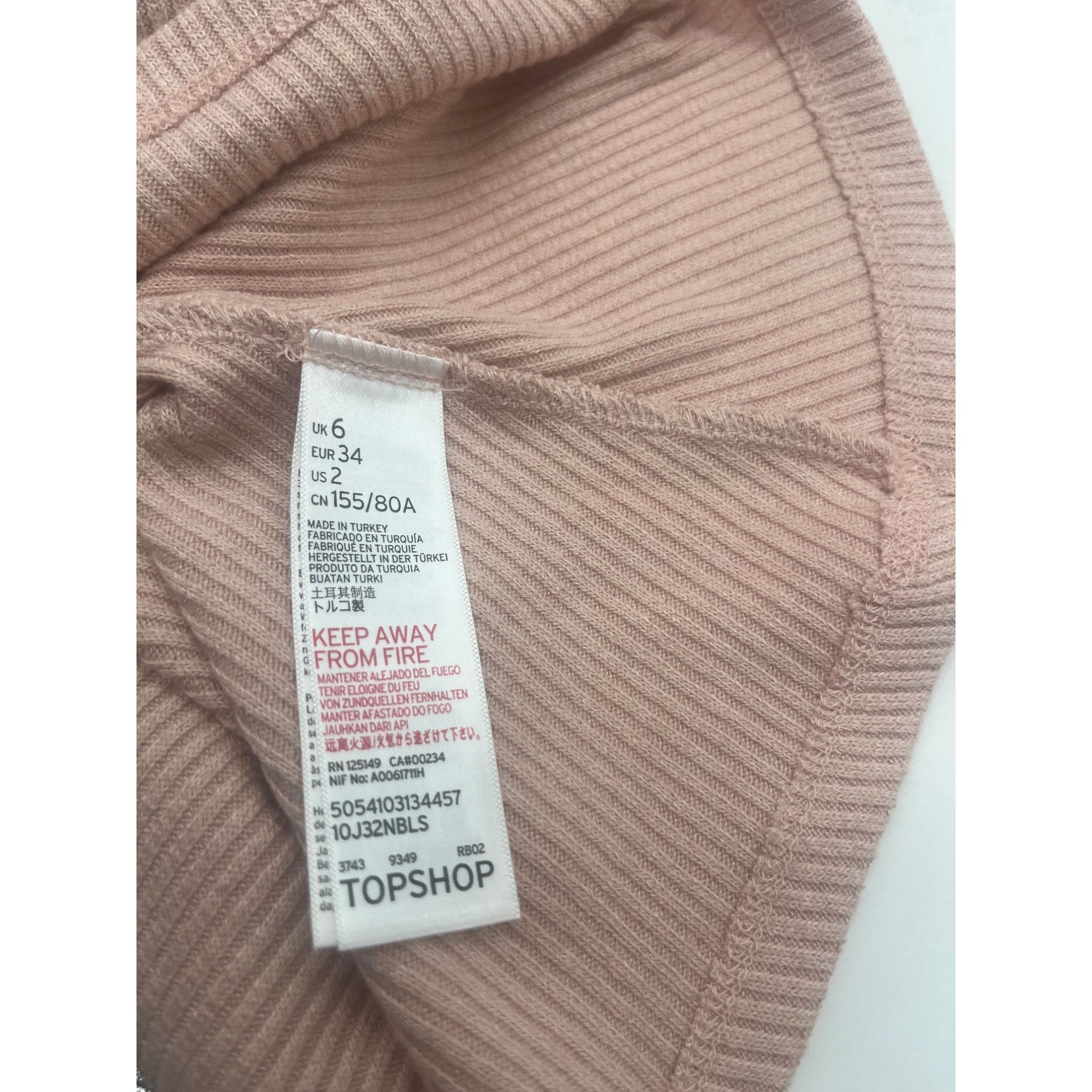 Topshop Women's Topshop Rib Scoop Back Dress, Size 2 US (fits Like 0 Size XS / US 0-2 / IT 36-38 - 7 Thumbnail