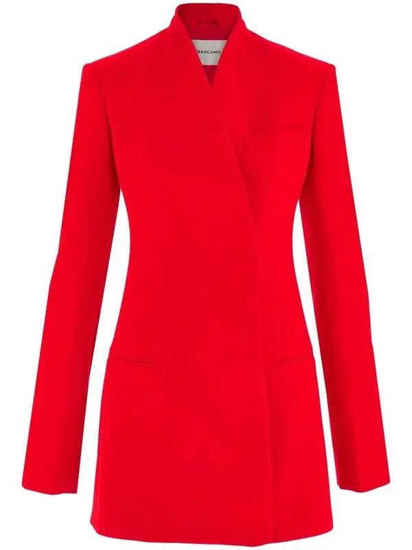 Salvatore Ferragamo o1y0326 Blazer in Red Size XS / US 0-2 / IT 36-38 - 1 Thumbnail