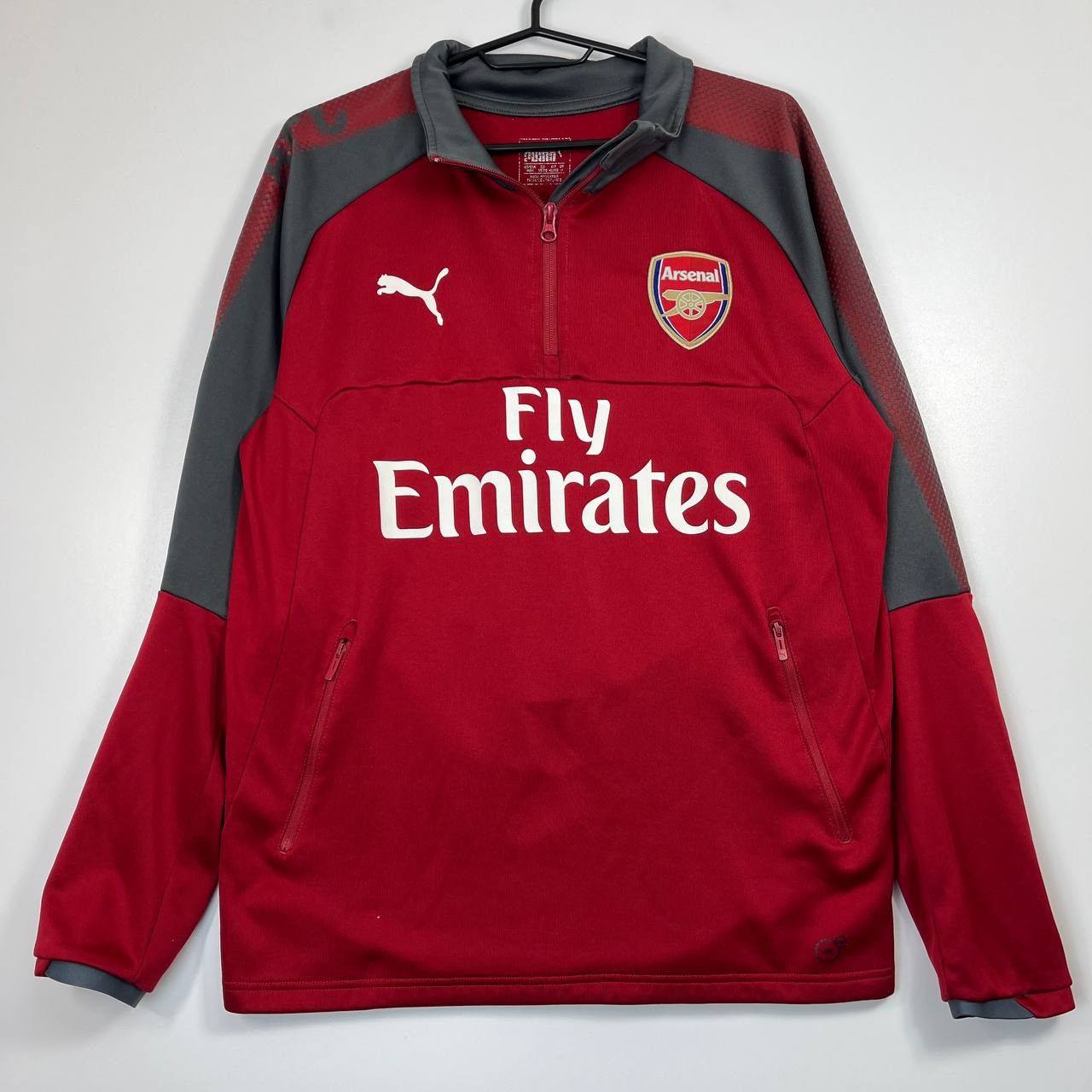 Puma Arsenal Fly Emirates Training Top Puma Zip Football Soccer M Size US M / EU 48-50 / 2 - 1 Thumbnail