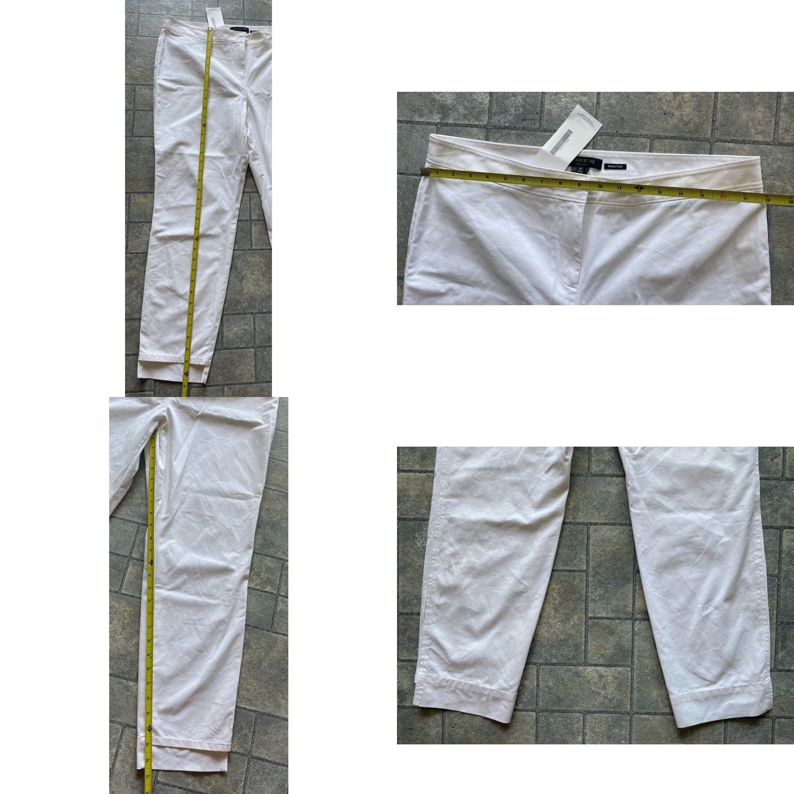 Vintage Lafayette 148 New York Pants Women’s White Size 12 Manhattan Size 34" / US 12 / IT 48 - 9 Thumbnail