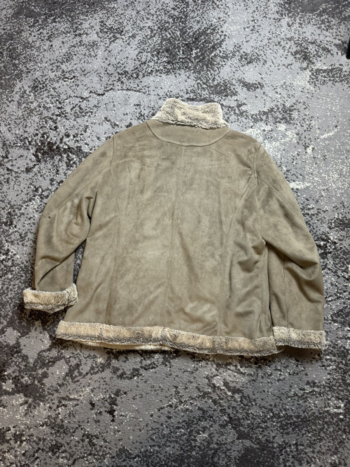 If Six Was Nine × Vintage Vintage Y2K Suede Leather Style Fur Faux Collar Sleeve Jack Size US XL / EU 56 / 4 - 8 Thumbnail